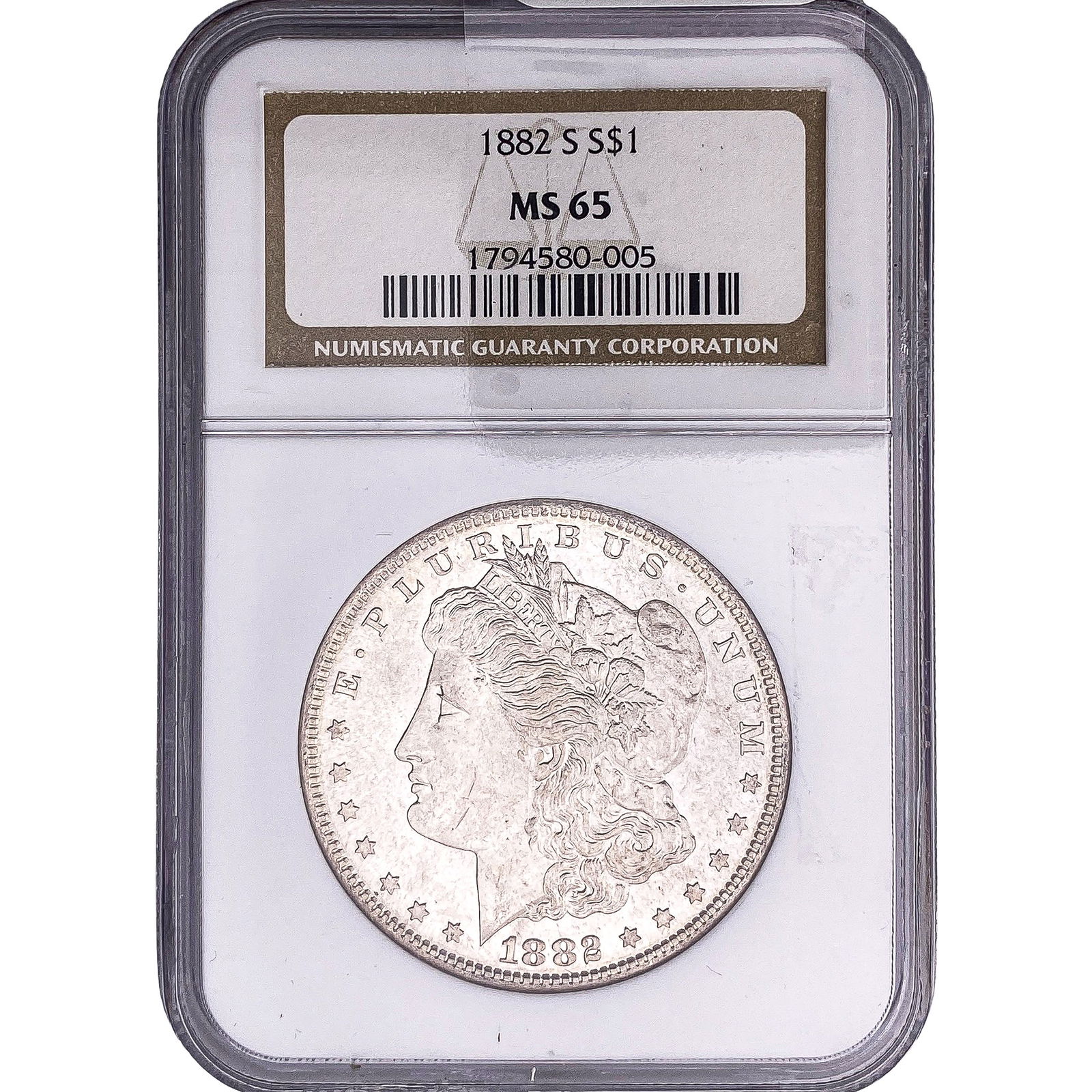 1882-S Morgan Silver Dollar NGC MS65 (1 of 2)