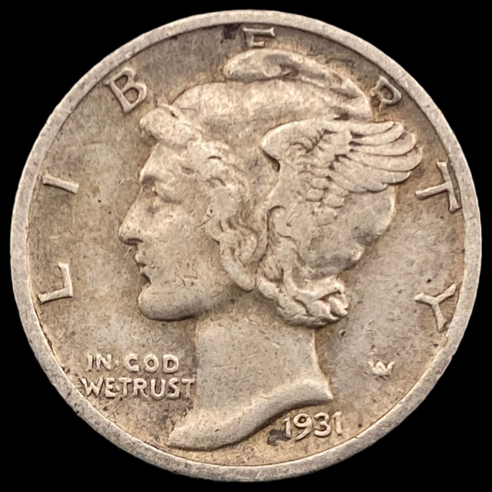 1931-D Silver Mercury Dime NEARLY UNCIRCULATED (1 of 2)