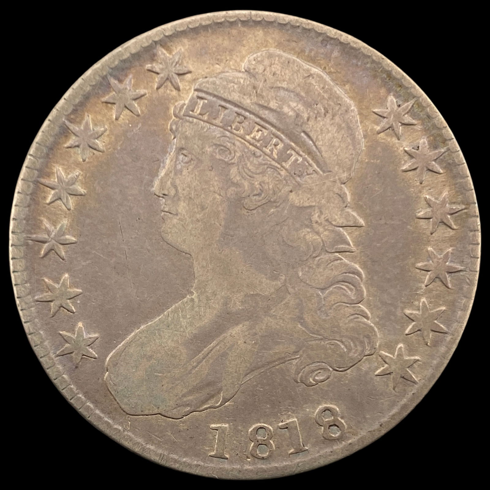 1818 Capped Bust Half Dollar LIGHTLY CIRCULATED (1 of 2)