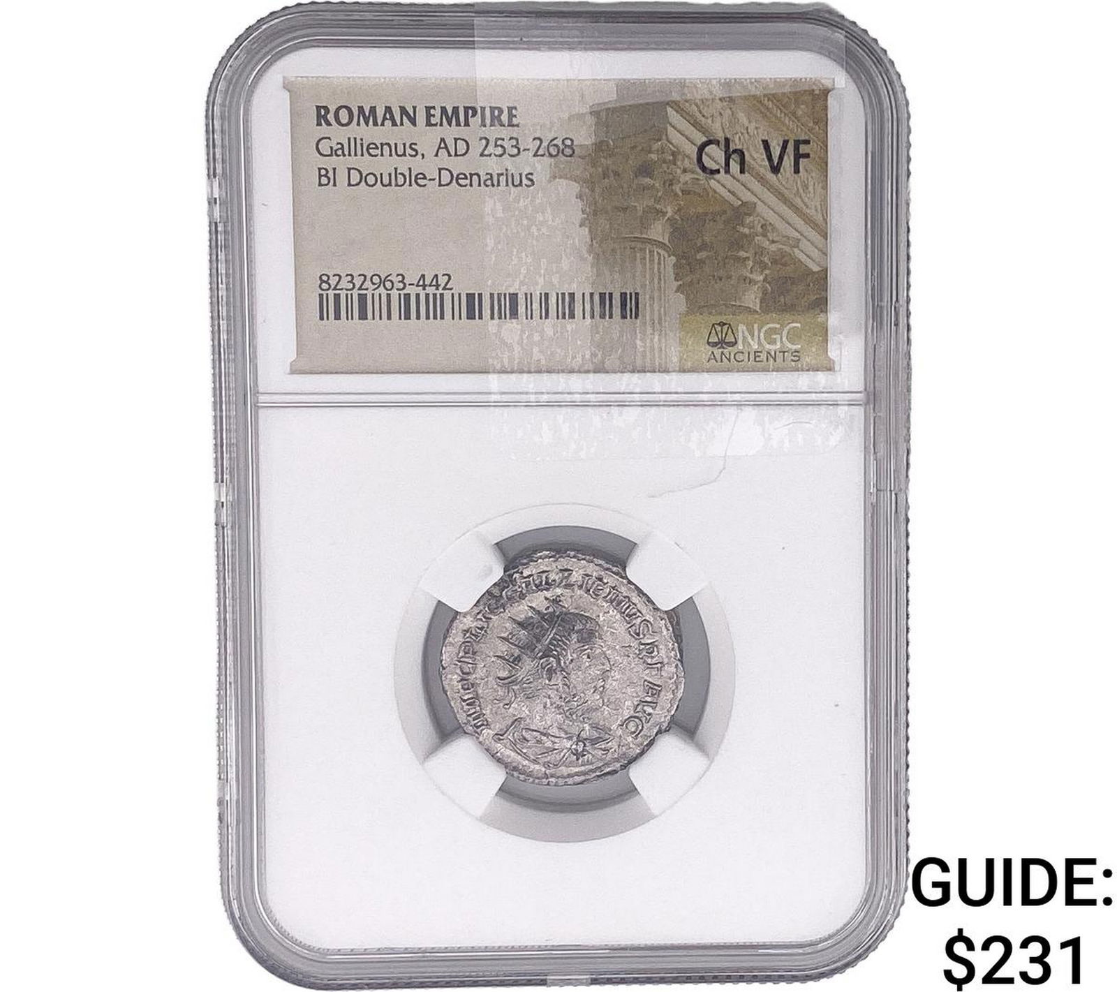 Roman Gallienus, AD 253-268 BI Dbl-Denarius NGC (1 of 2)