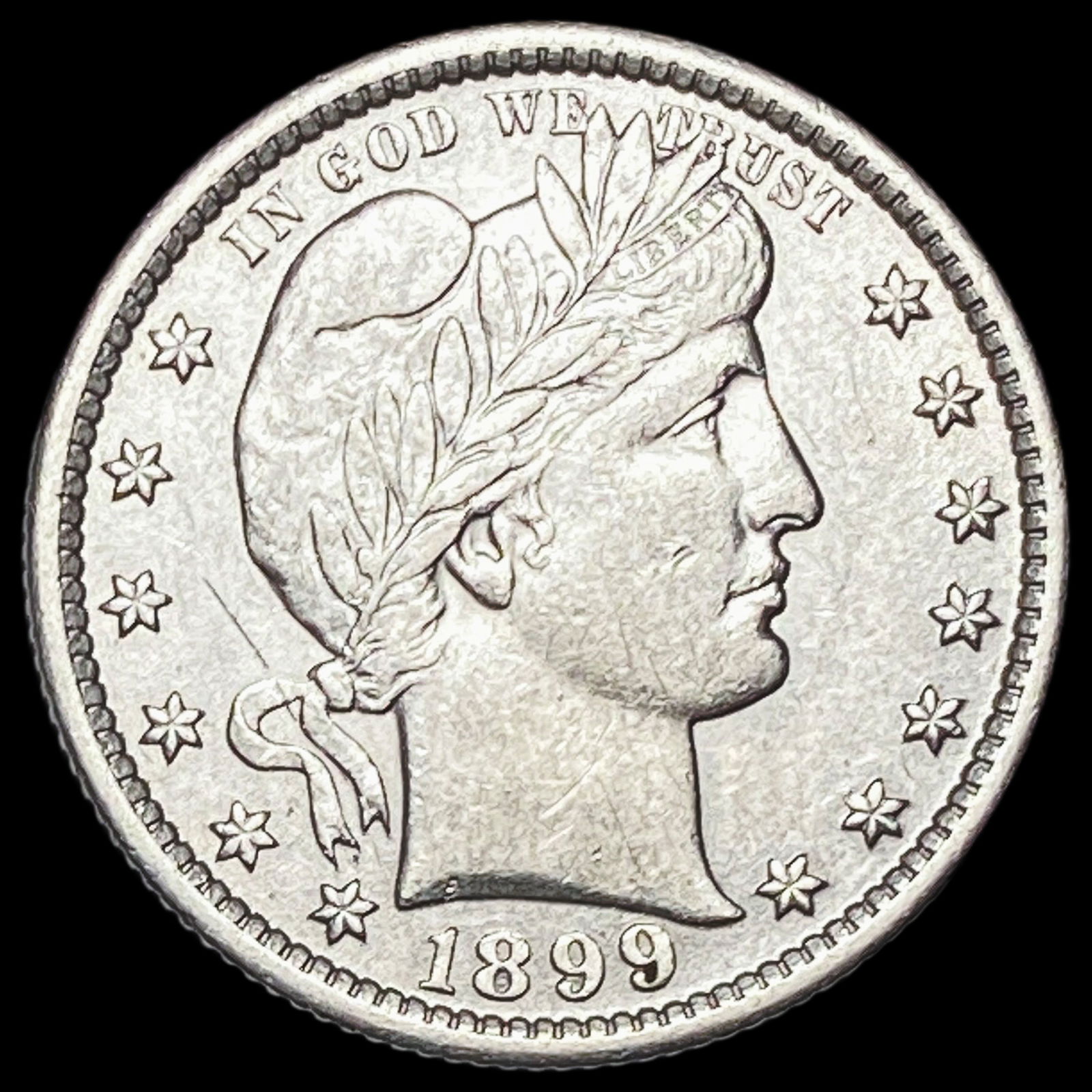 1899 Barber Silver Quarter CHOICE AU (1 of 2)