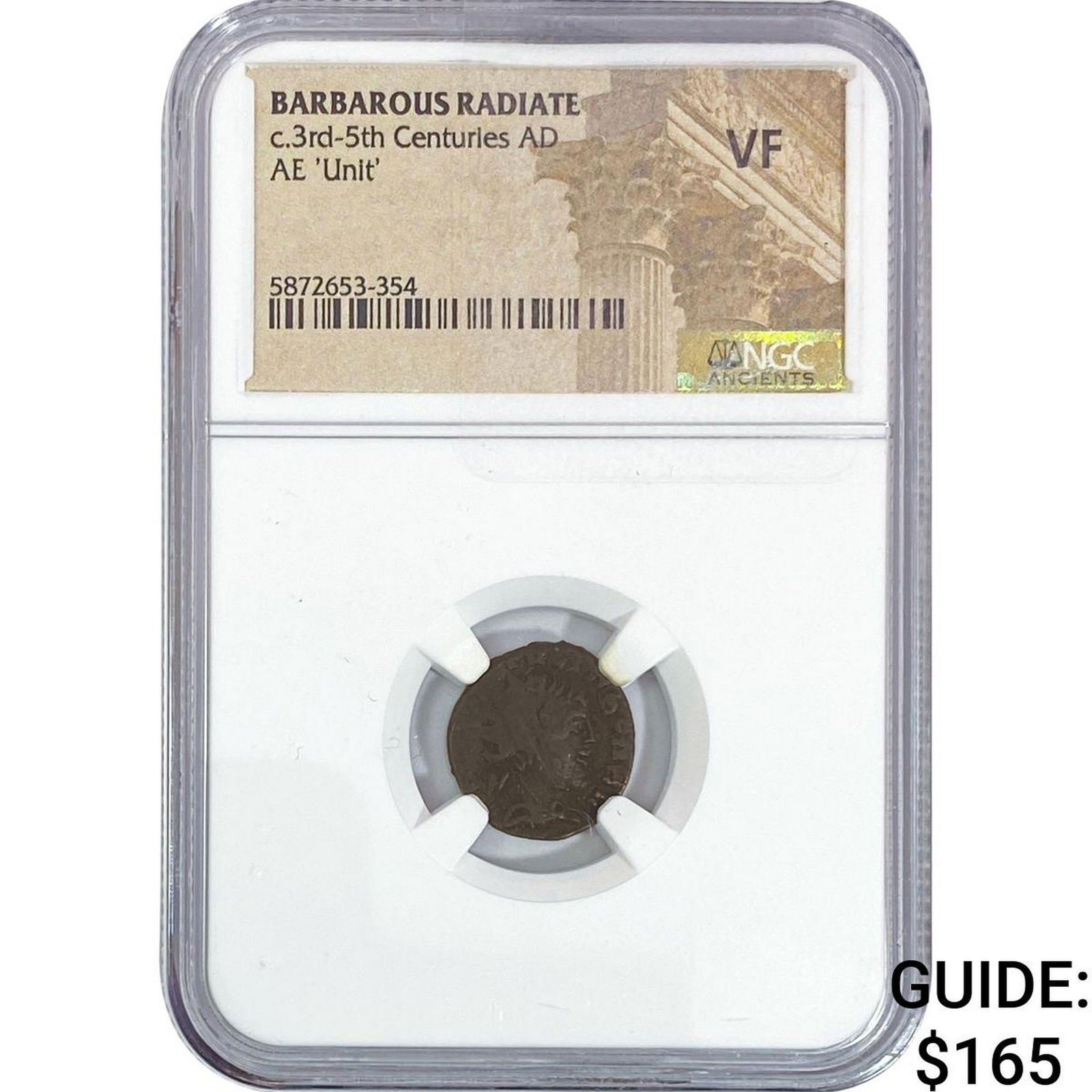 Barbarous Radiate c.3rd-5th Cent. Bronze'Unit' NGC VF: Barbarous Radiate c.3rd-5th Cent. Bronze'Unit' NGC VF
