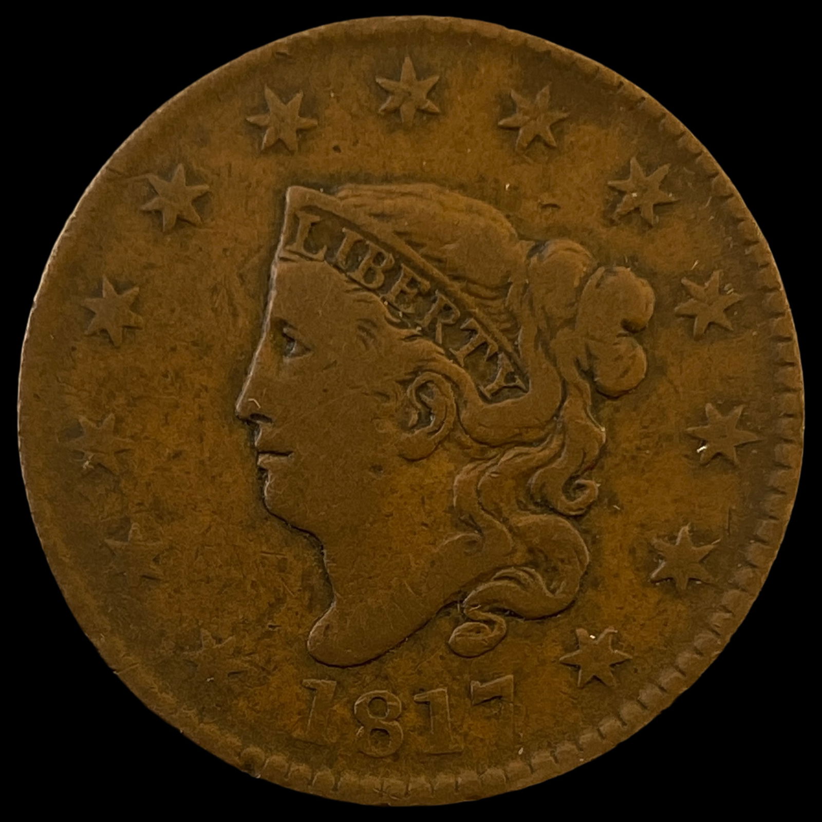 1817 Coronet Head Large Cent LIGHTLY CIRCULATED (1 of 2)