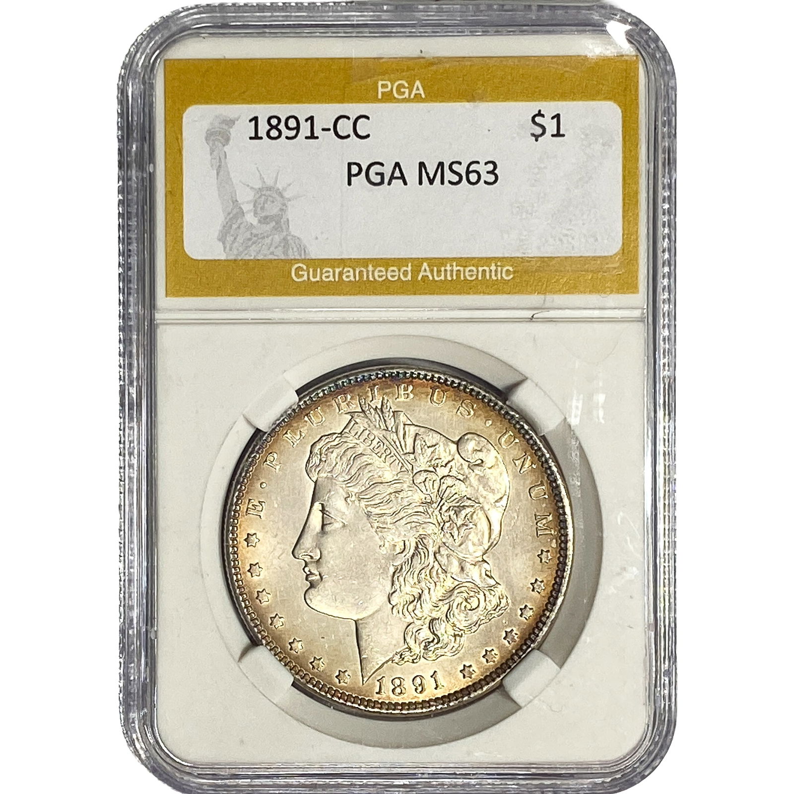 1891-CC Morgan Silver Dollar PGA MS63 (1 of 2)