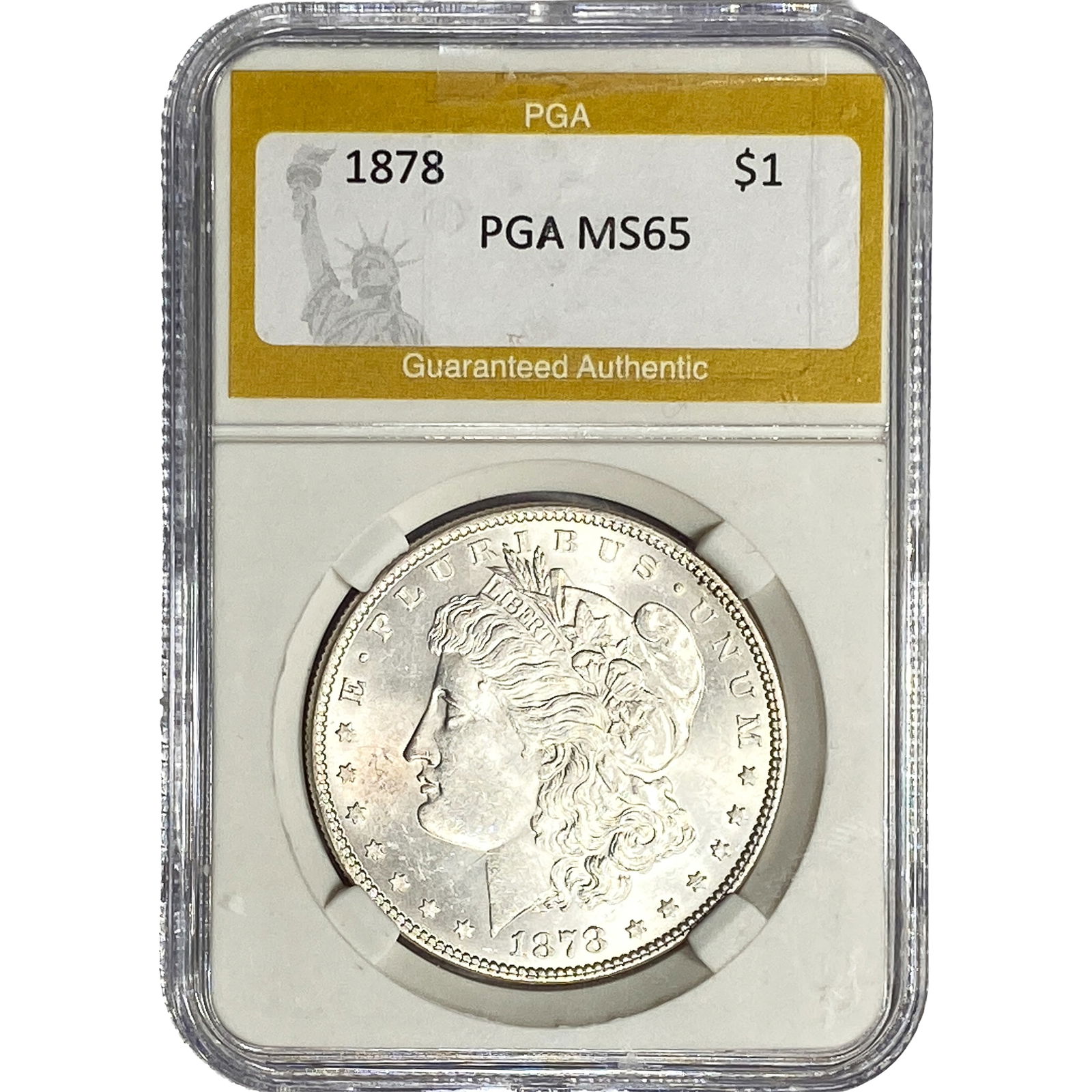 1878 Morgan Silver Dollar PGA MS65: 1878 Morgan Silver Dollar PGA MS65