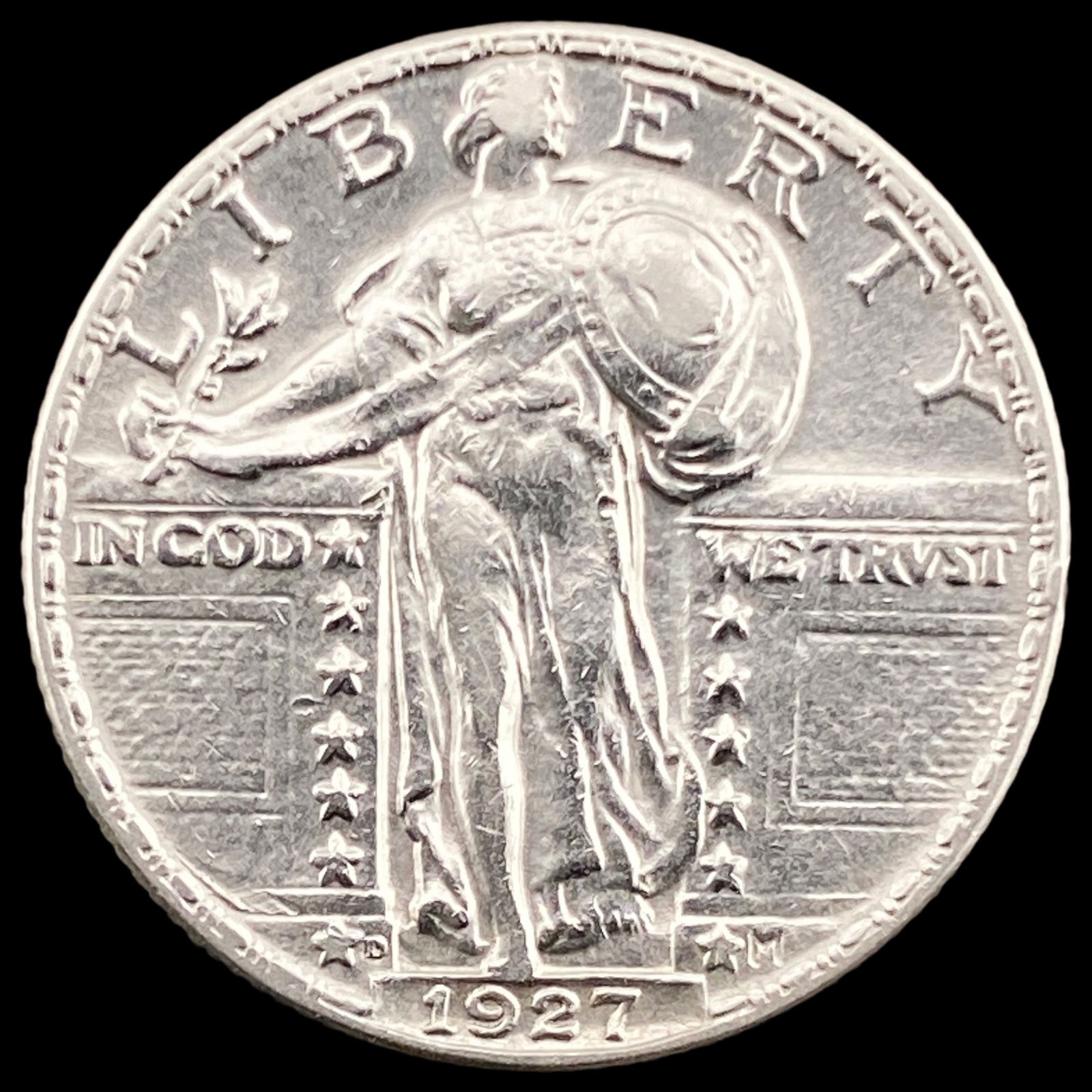 1927-D Standing Liberty Quarter CLOSE UNC: 1927-D Standing Liberty Quarter CLOSE UNC