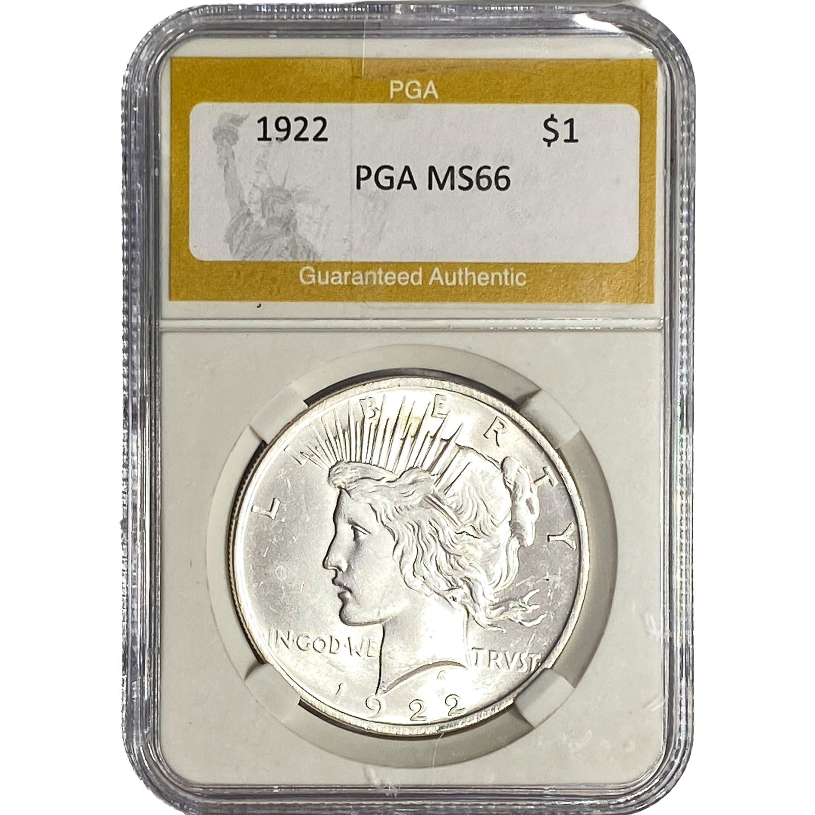 1922 Silver Peace Dollar PGA MS66 (1 of 2)