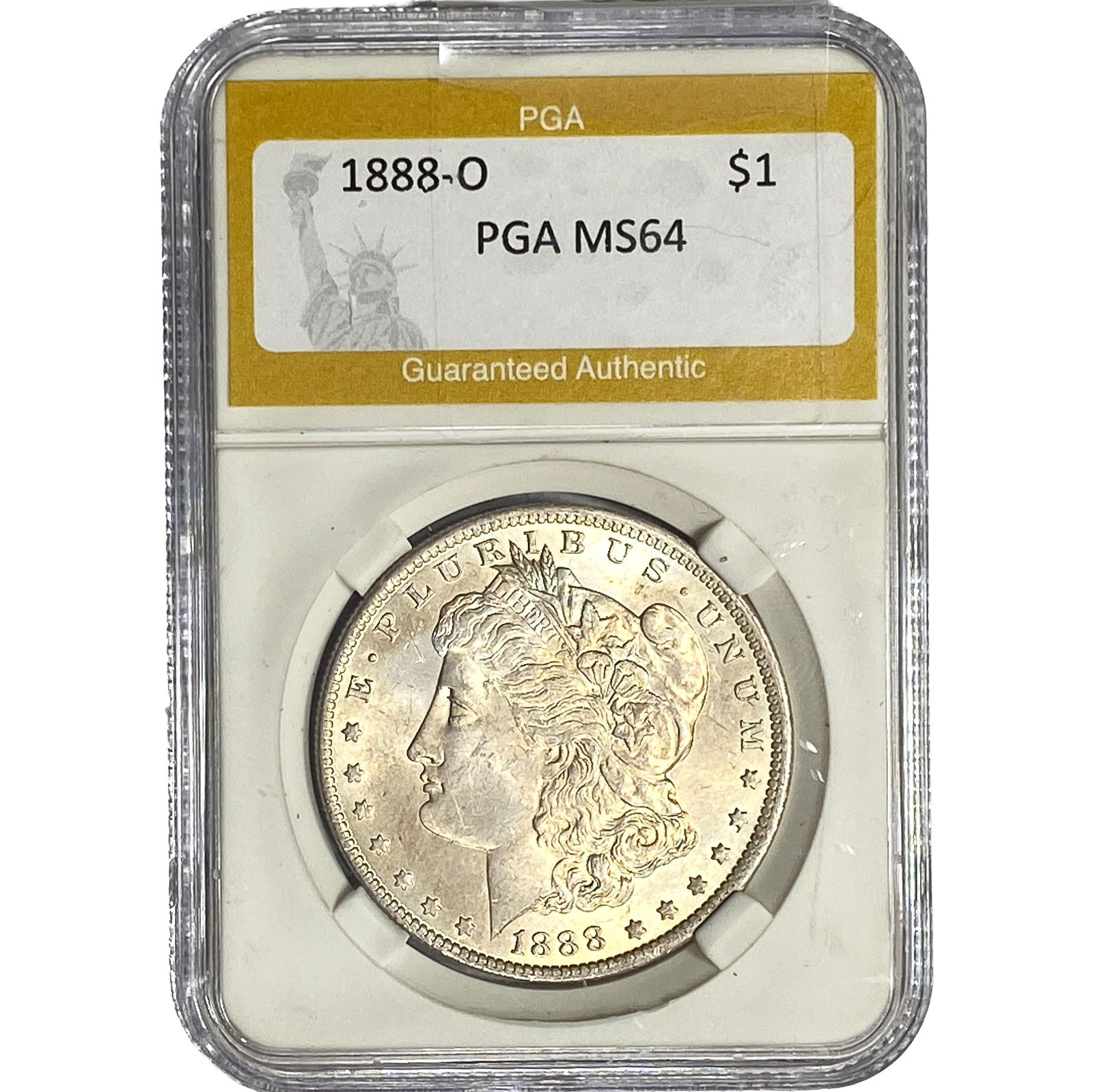 1888-O Morgan Silver Dollar PGA MS64: 1888-O Morgan Silver Dollar PGA MS64