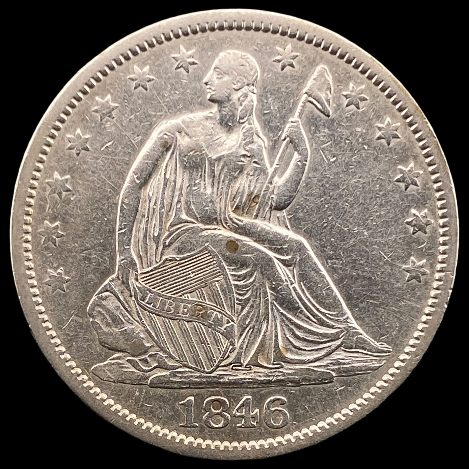 1846-O Seated Liberty Half Dollar NEARLY UNCIRCULATED (1 of 2)