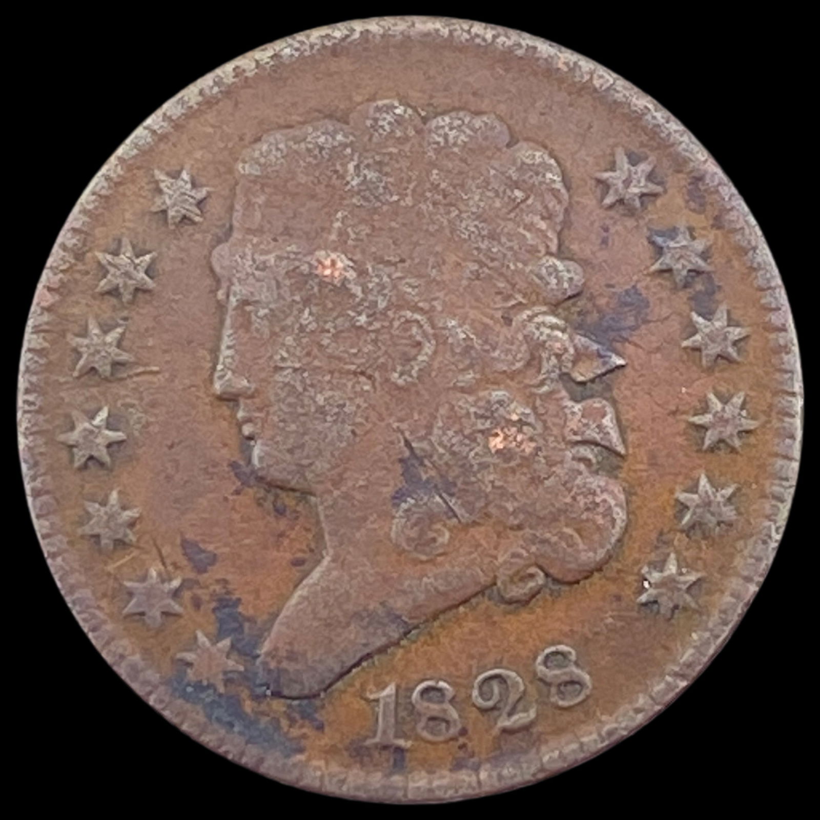1828 Classic Head Half Cent LIGHTLY CIRCULATED: 1828 Classic Head Half Cent LIGHTLY CIRCULATED