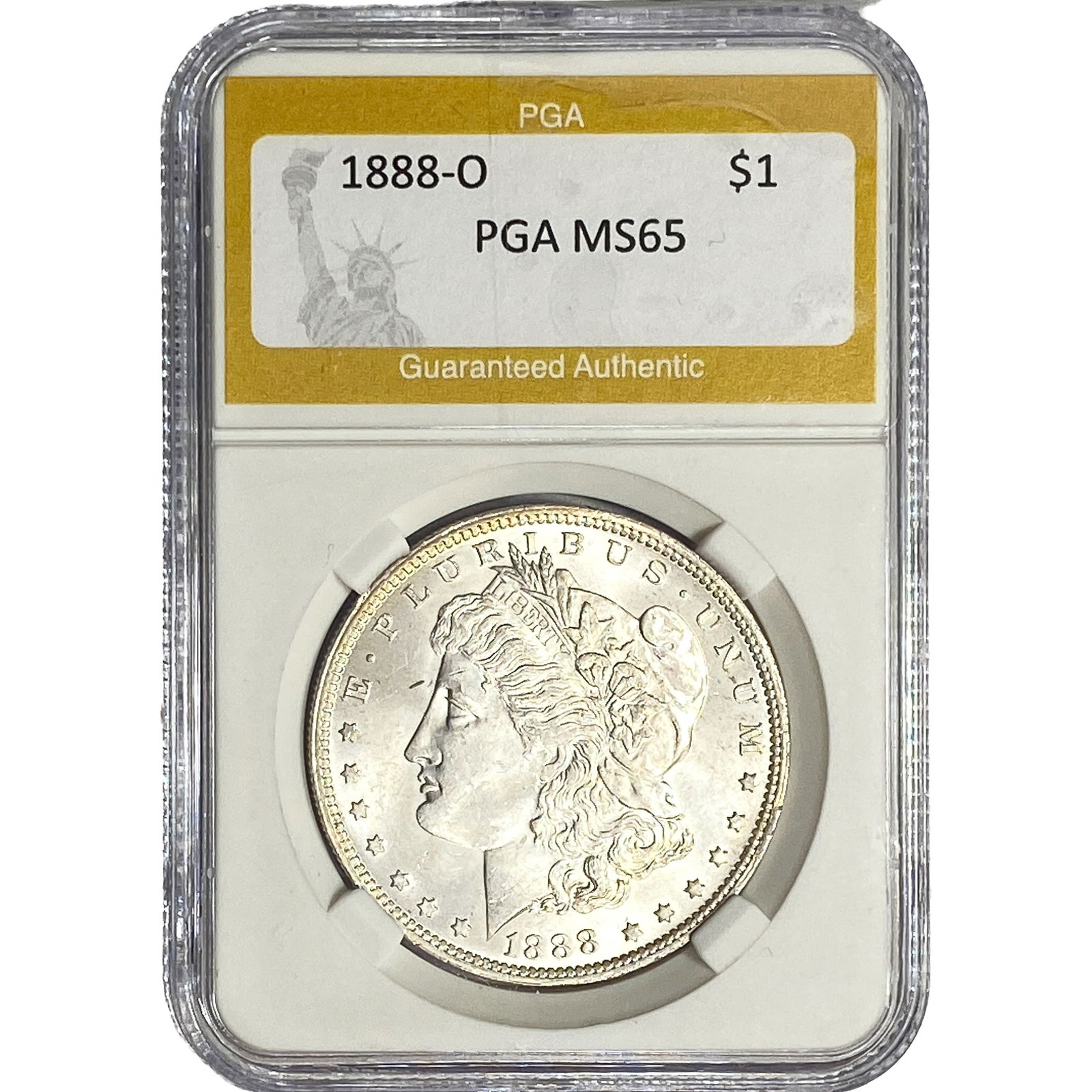 1888-O Morgan Silver Dollar PGA MS65: 1888-O Morgan Silver Dollar PGA MS65