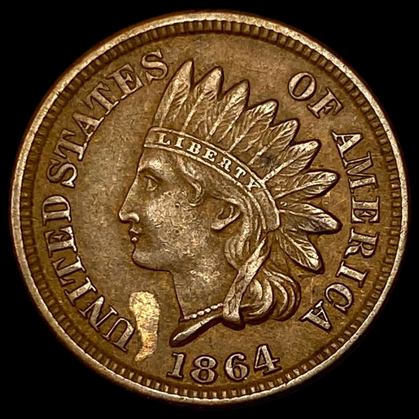 1864 Indian Head Cent NEARLY UNCIRCULATED: 1864 Indian Head Cent NEARLY UNCIRCULATED
