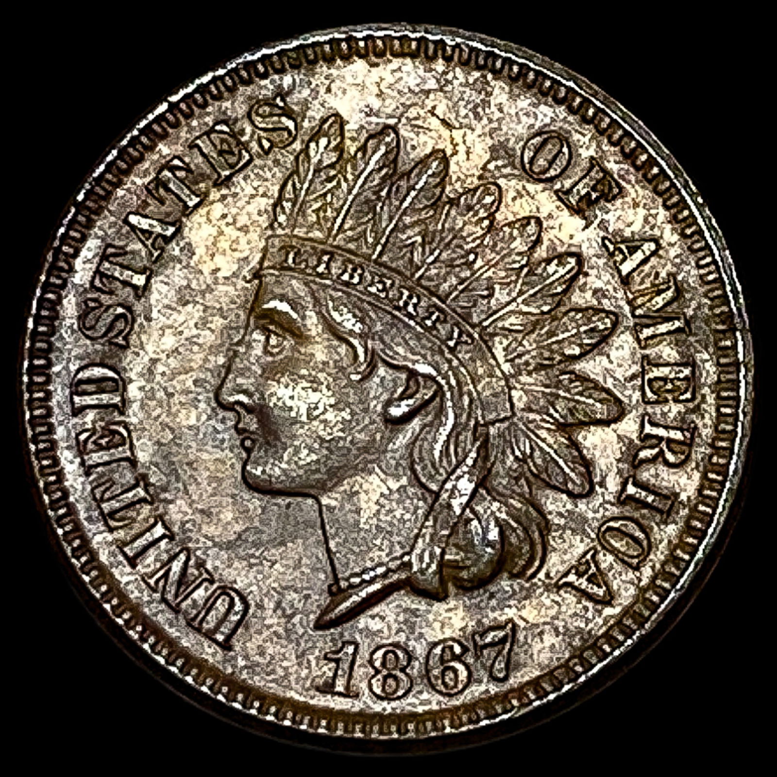 1867 Indian Head Cent CLOSELY UNCIRCULATED: 1867 Indian Head Cent CLOSELY UNCIRCULATED