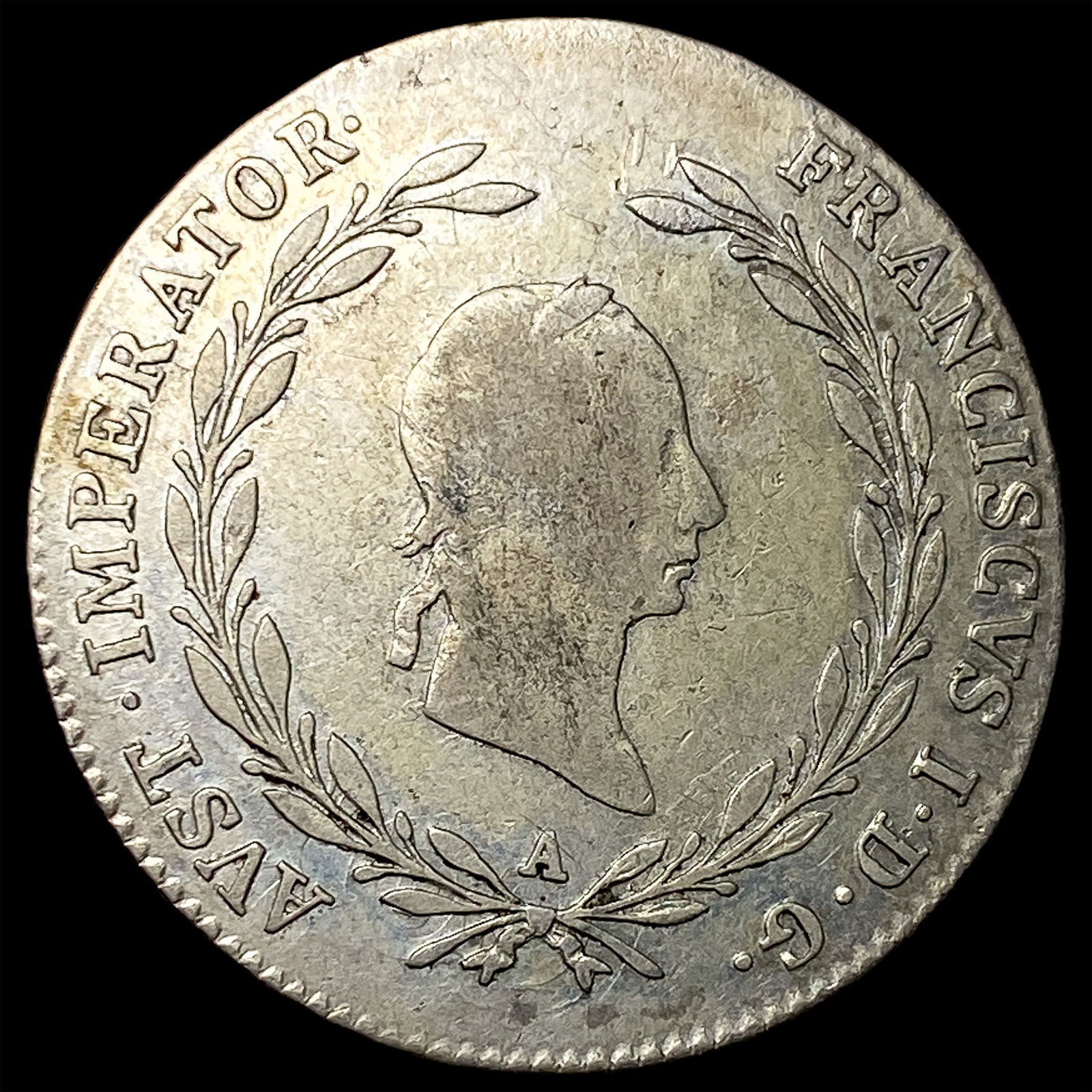 1827 Austria Silver 20 Kreuzer NEARLY UNCIRCULATED (1 of 2)