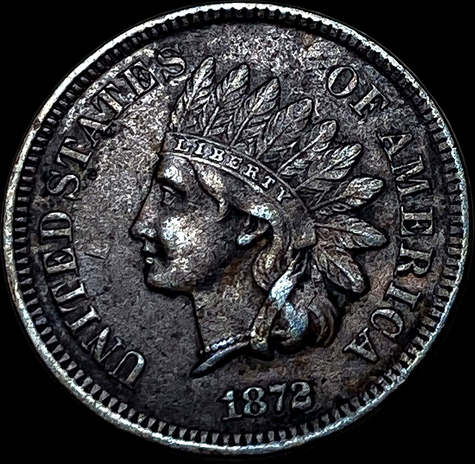 1872 Indian Head Cent CLOSELY UNCIRCULATED (1 of 2)