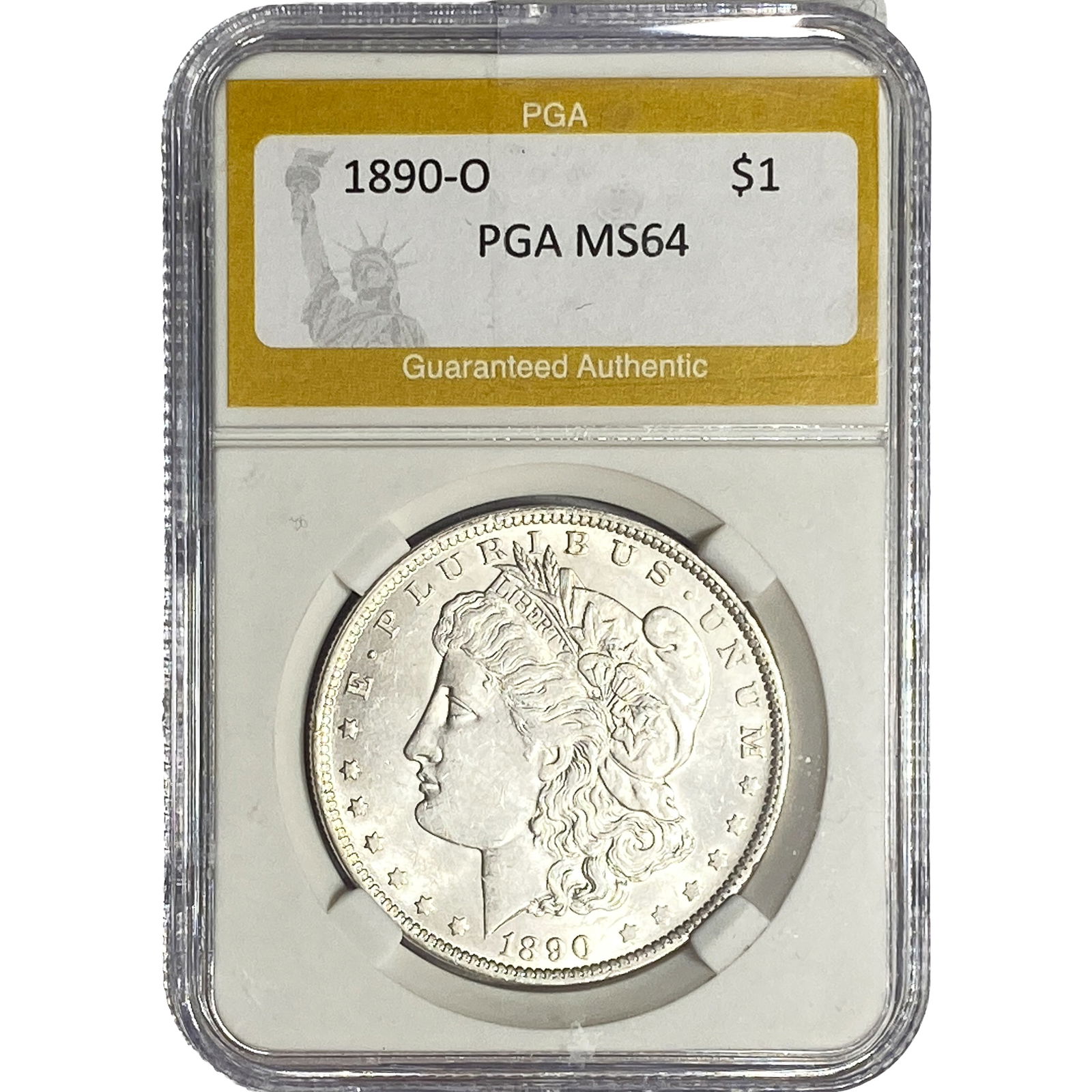 1890-O Morgan Silver Dollar PGA MS64: 1890-O Morgan Silver Dollar PGA MS64