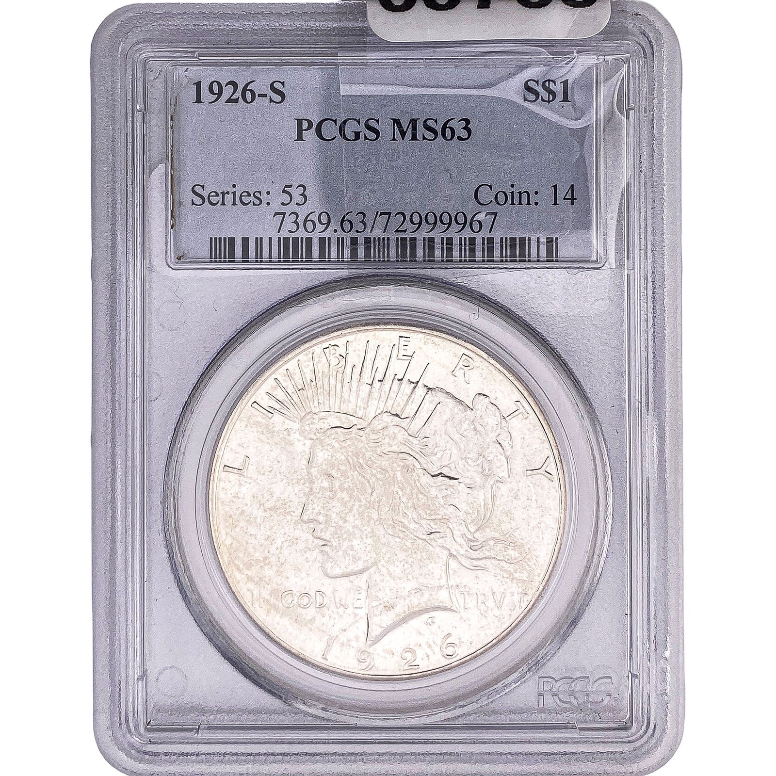 1926-S Silver Peace Dollar PCGS MS63 (1 of 2)