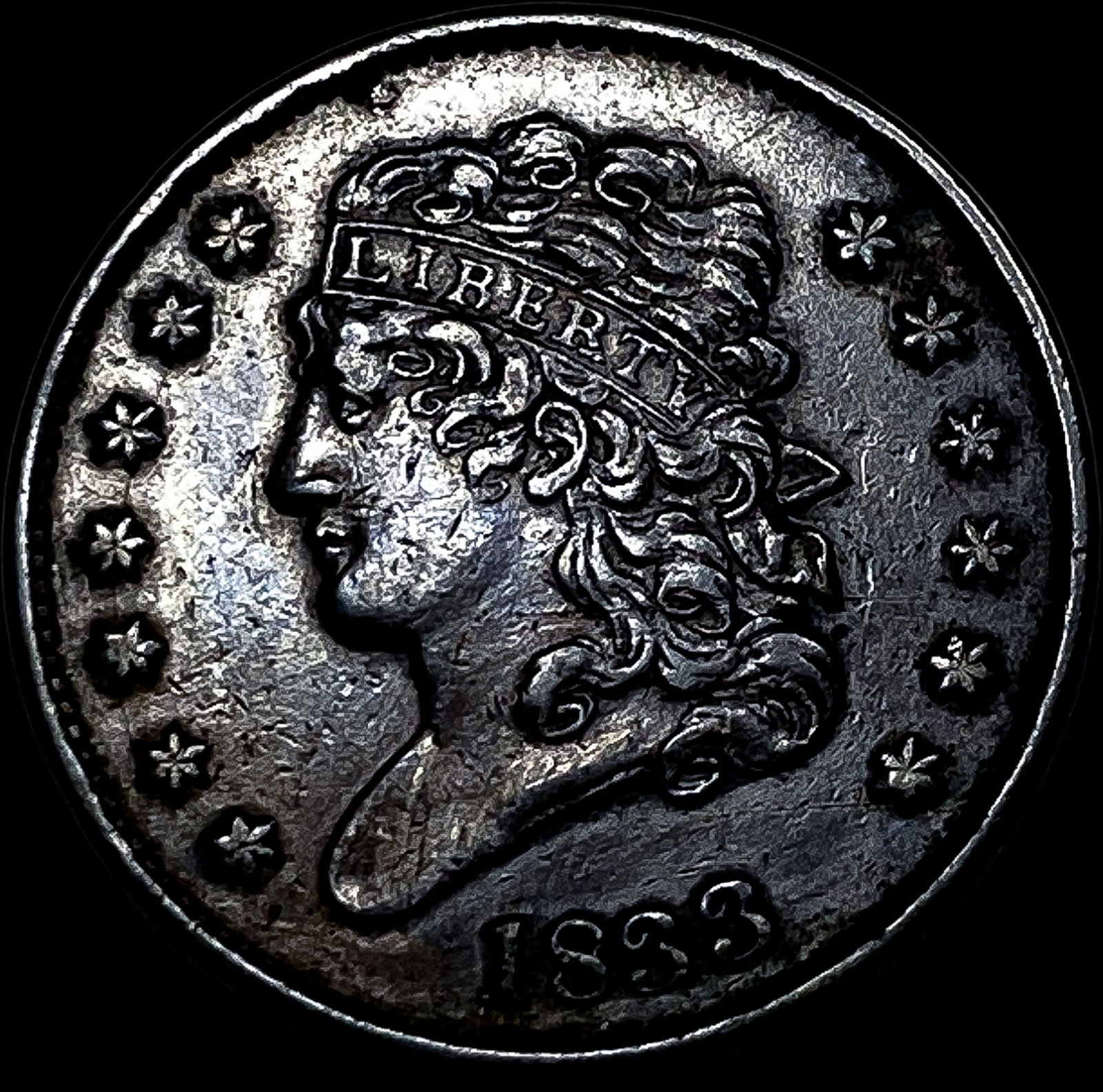 1833 Classic Head Half Cent NEARLY UNCIRCULATED (1 of 2)