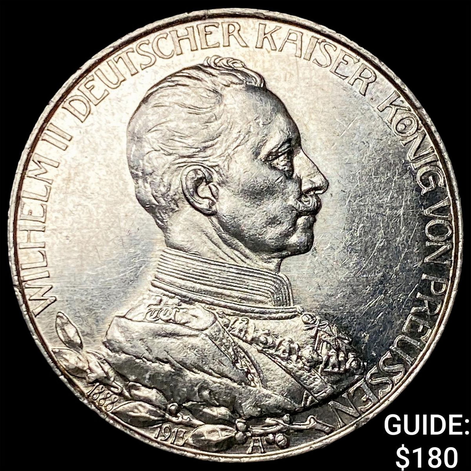 1913-A Germany Silver 2 Marks UNCIRCULATED (1 of 2)