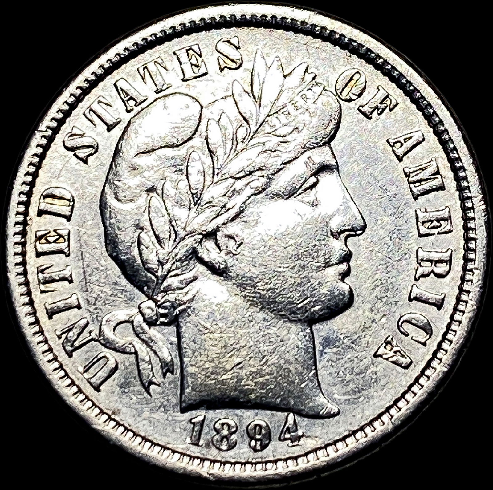 1894-O Silver Barber Dime CLOSELY UNCIRCULATED (1 of 2)