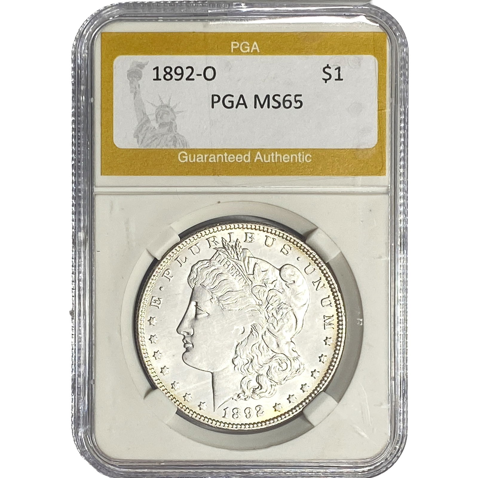 1892-O Morgan Silver Dollar PGA MS65: 1892-O Morgan Silver Dollar PGA MS65