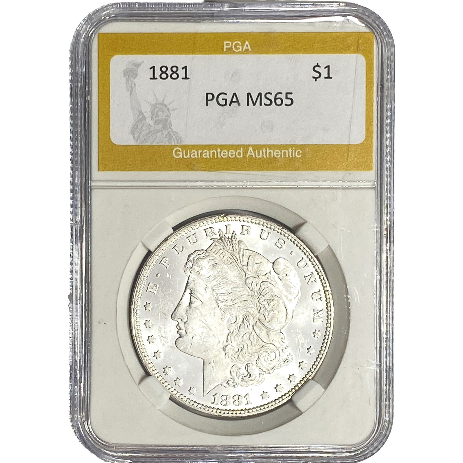 1881 Morgan Silver Dollar PGA MS65: 1881 Morgan Silver Dollar PGA MS65