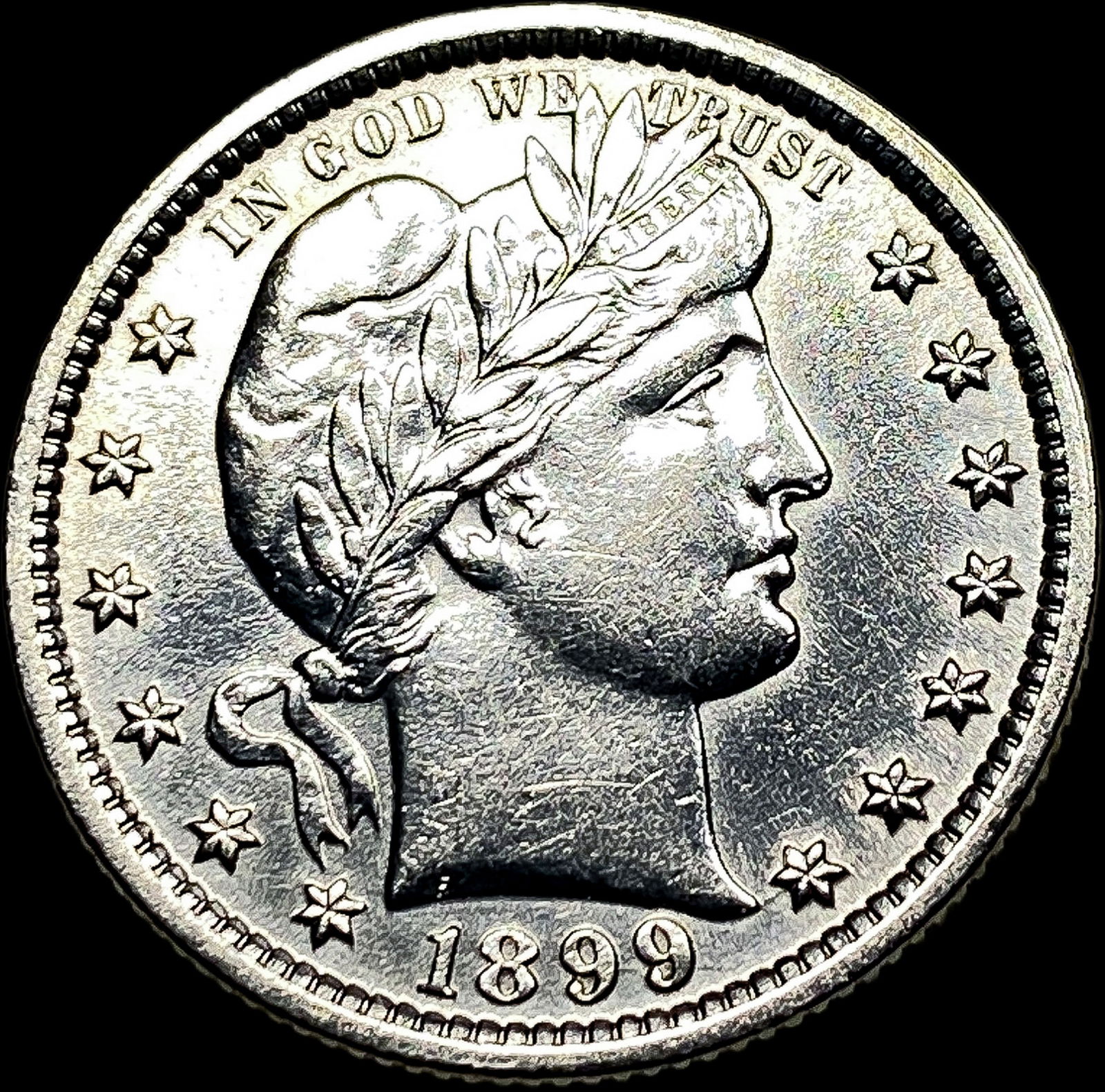 1899-S Silver Barber Quarter NEARLY UNCIRCULATED (1 of 2)