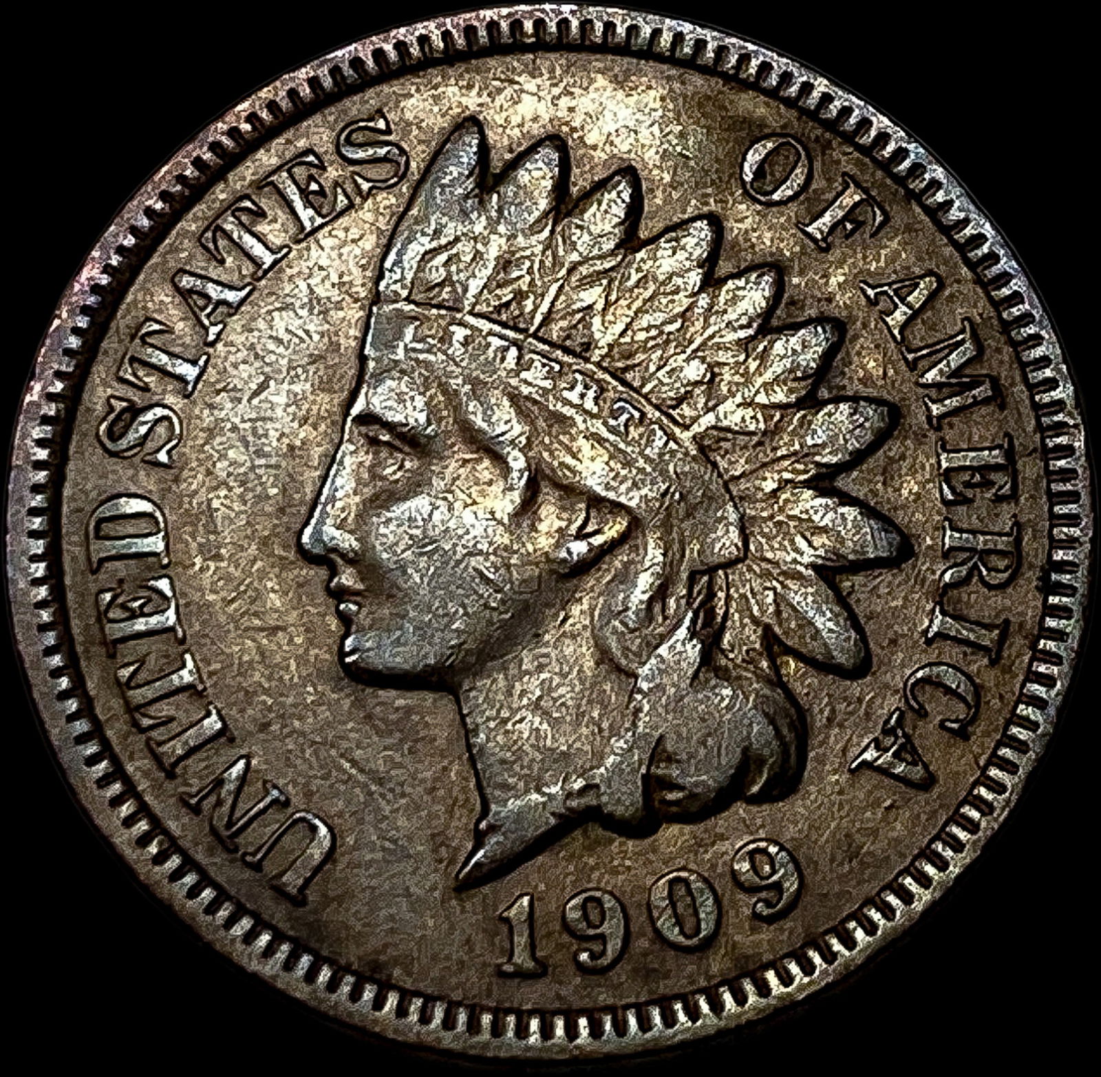 1909-S Indian Head Cent NEARLY UNCIRCULATED (1 of 2)