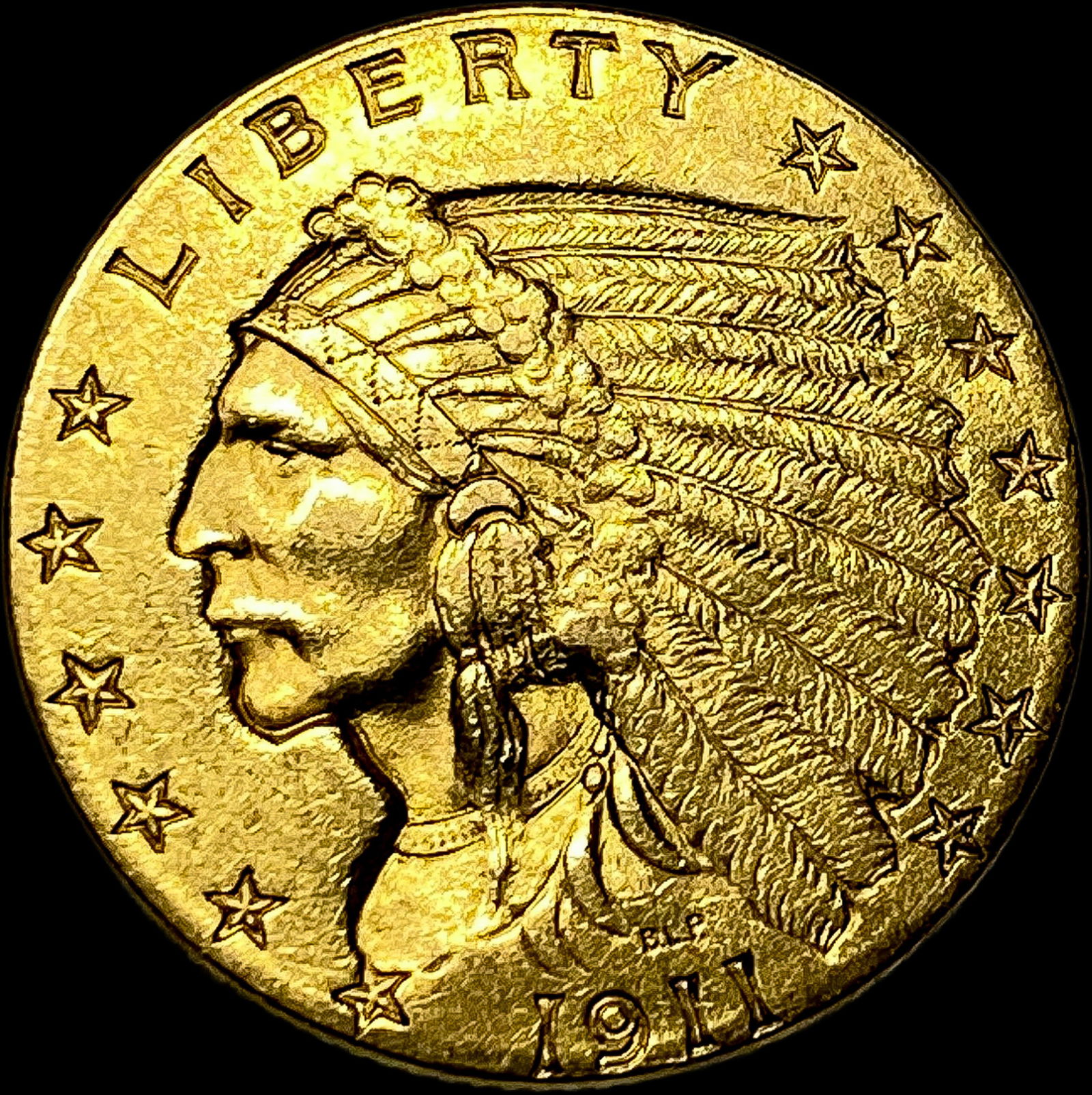 1911 Indian Head Gold $2.50 Quarter Eagle UNCIRCULATED (1 of 2)