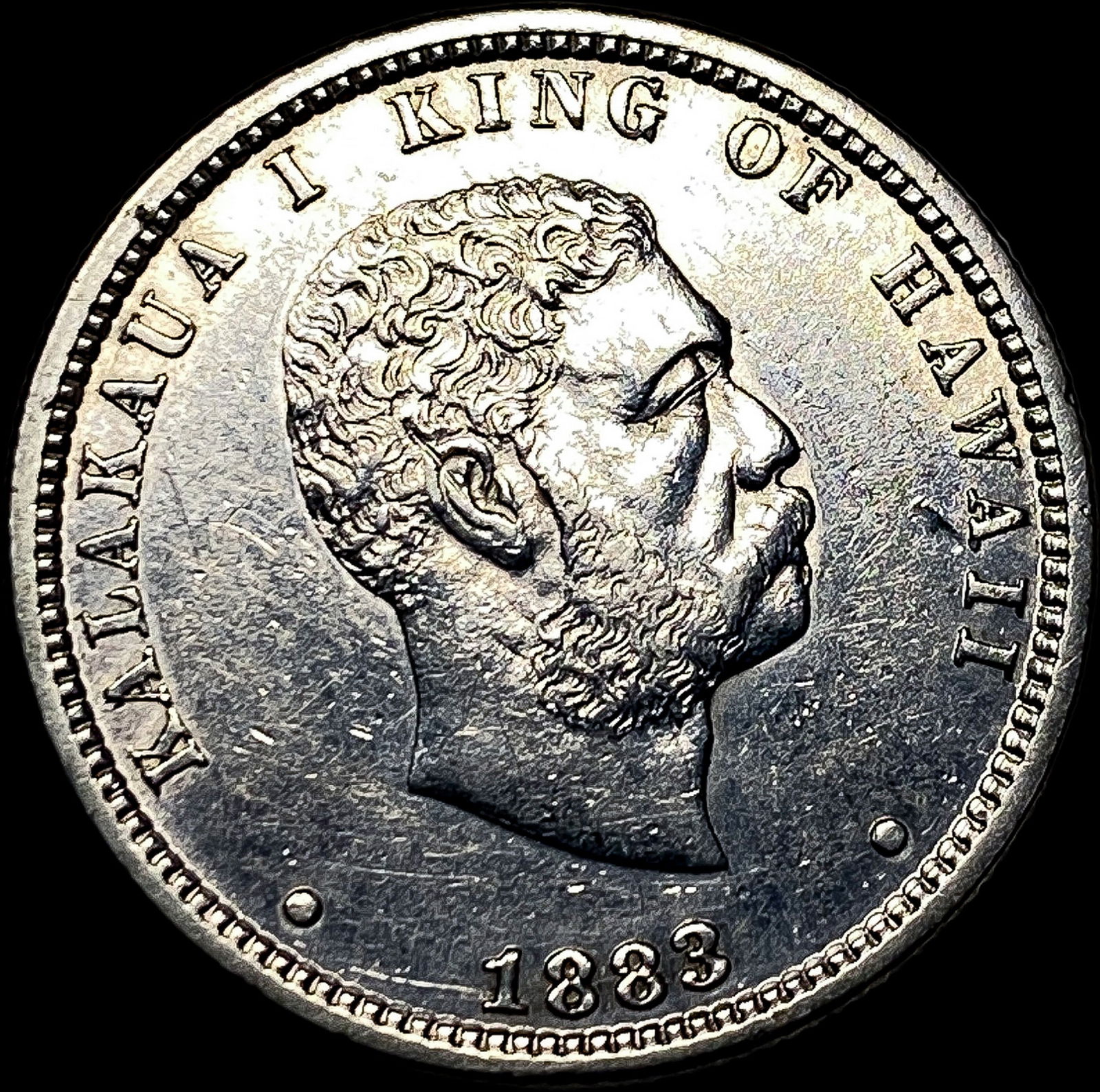 1883 Hawaii Silver 1/4 Dollar CLOSELY UNCIRCULATED (1 of 2)