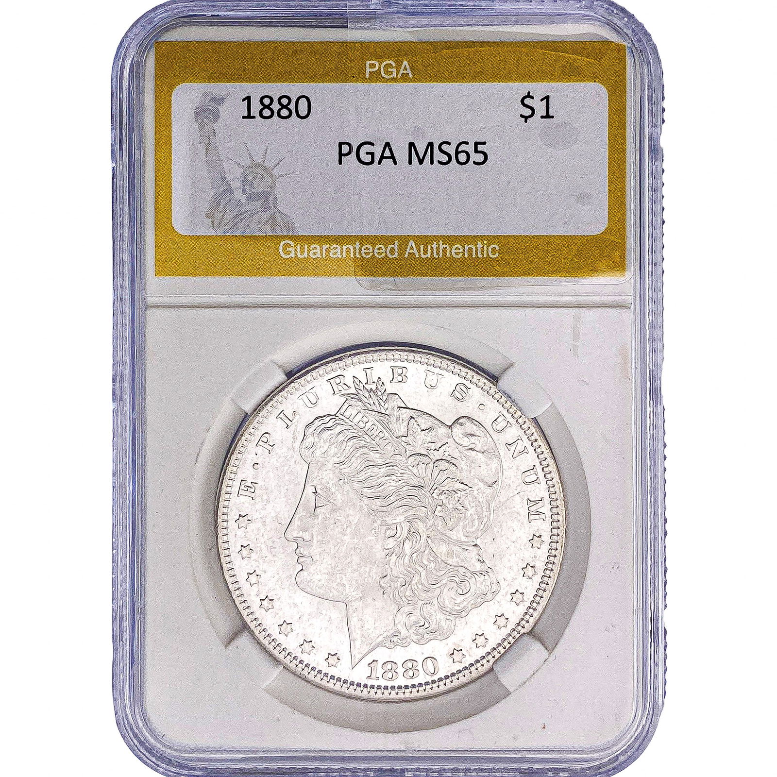 1880 Morgan Silver Dollar PGA MS65: 1880 Morgan Silver Dollar PGA MS65