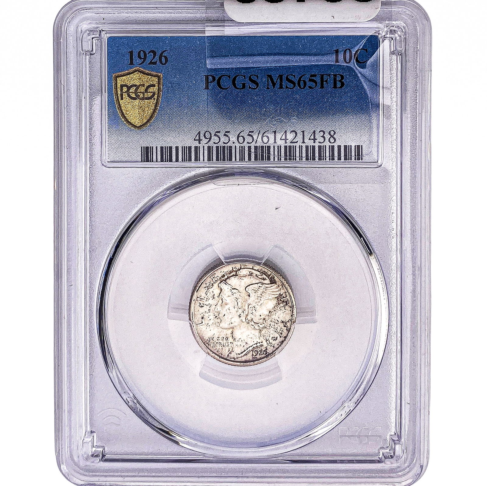 1926 Mercury Silver Dime PCGS MS65 FB: 1926 Mercury Silver Dime PCGS MS65 FB