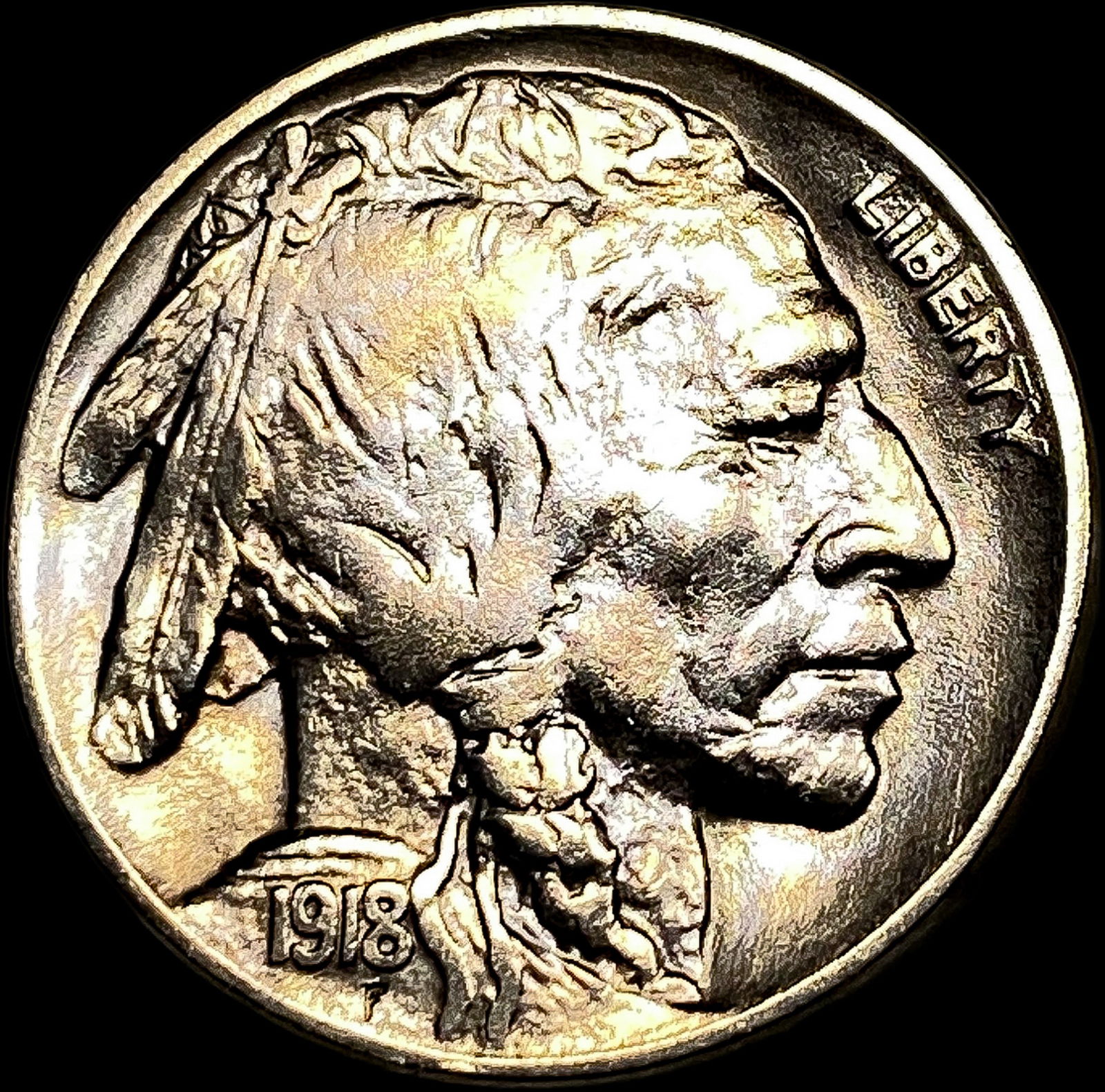 1918-D Buffalo Nickel CLOSELY UNCIRCULATED (1 of 2)