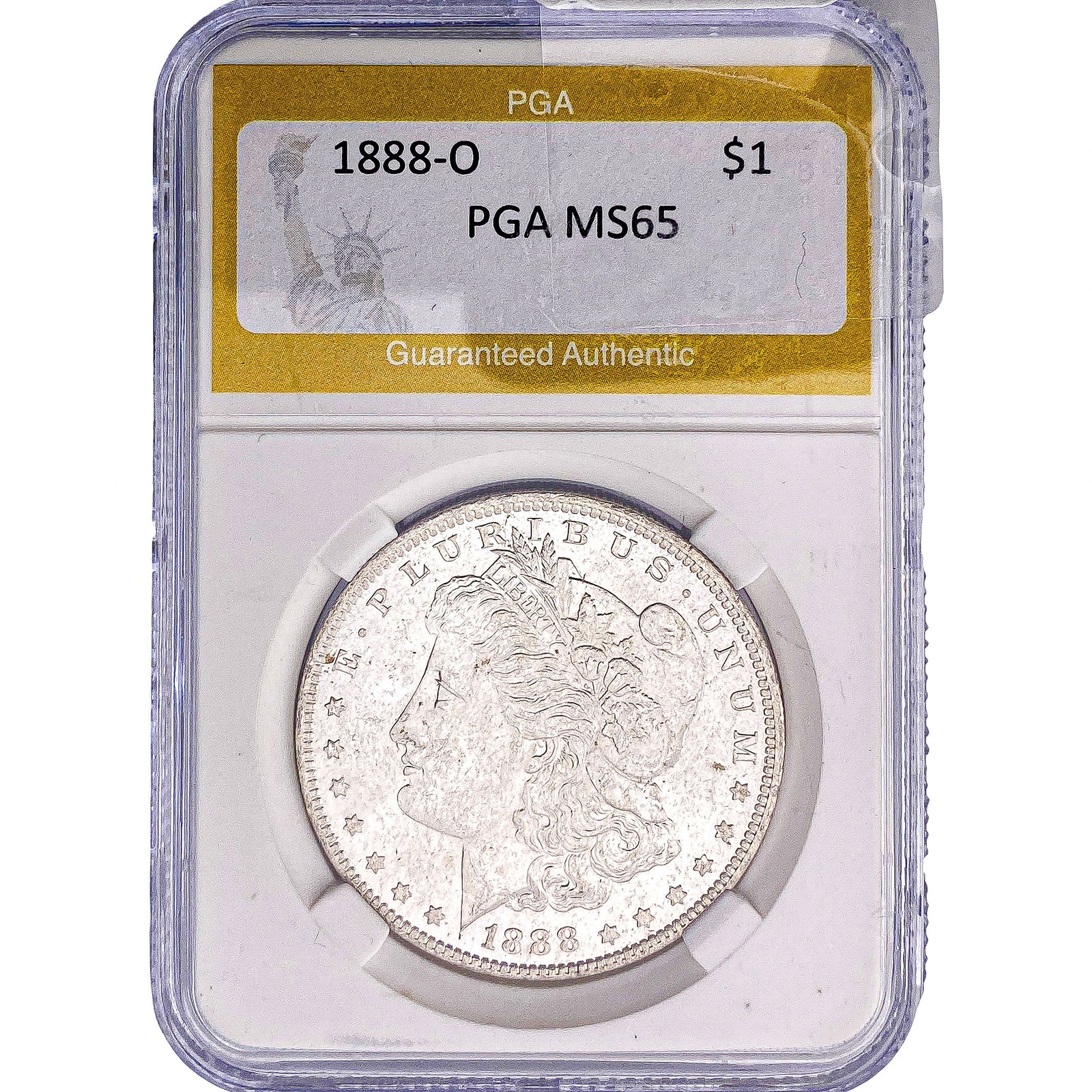 1888-O Morgan Silver Dollar PGA MS65: 1888-O Morgan Silver Dollar PGA MS65