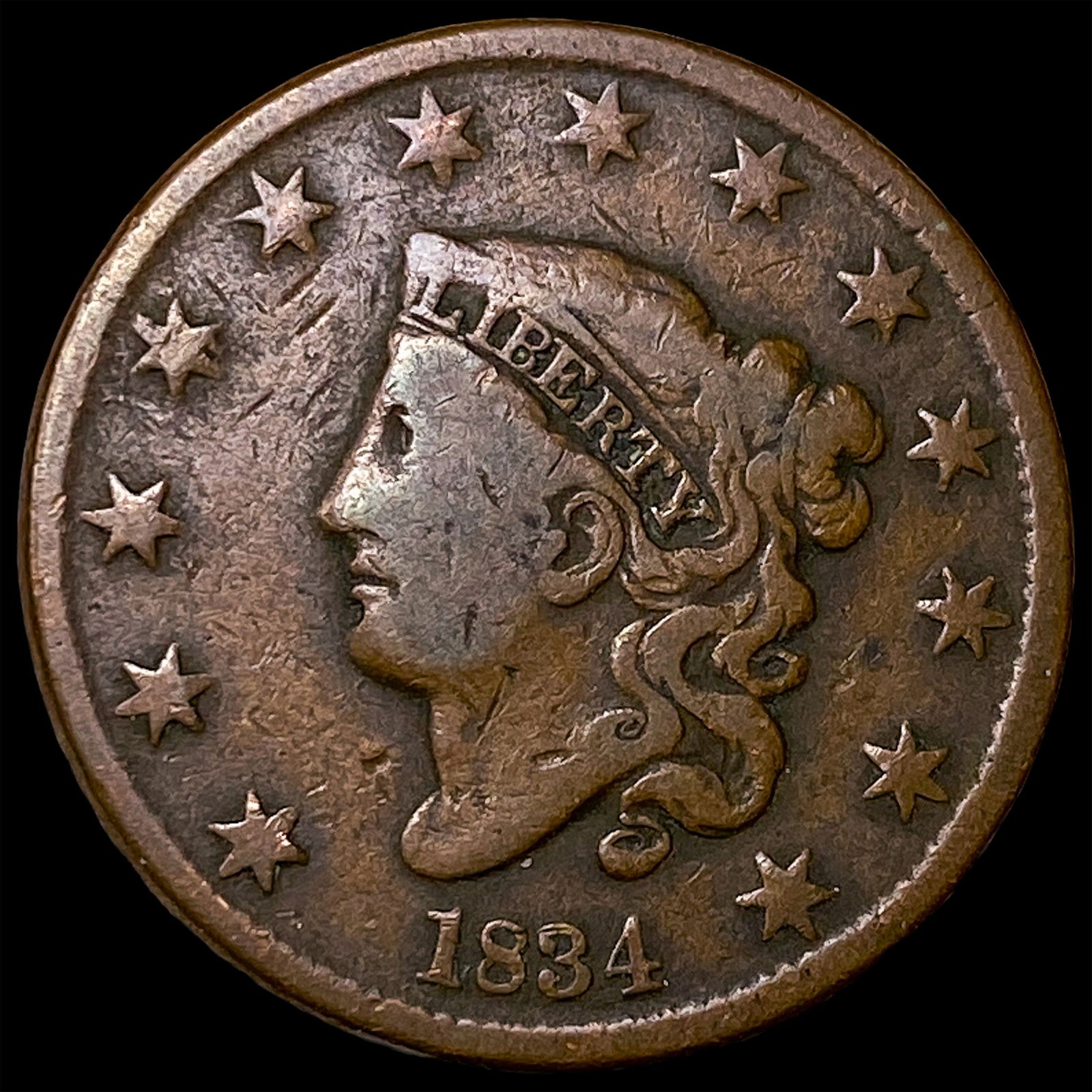 1834 Coronet Head Large Cent HIGH GRADE (1 of 2)