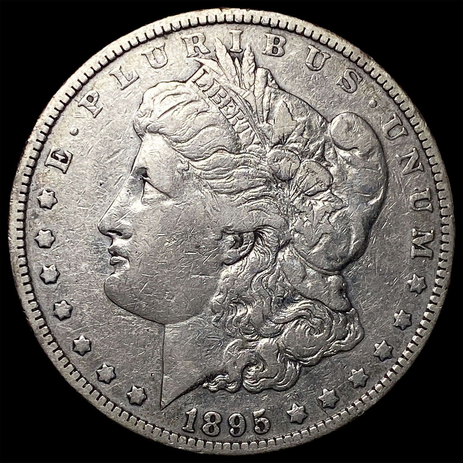 1895-S Silver Morgan Dollar ABOUT UNCIRCULATED: 1895-S Silver Morgan Dollar ABOUT UNCIRCULATED