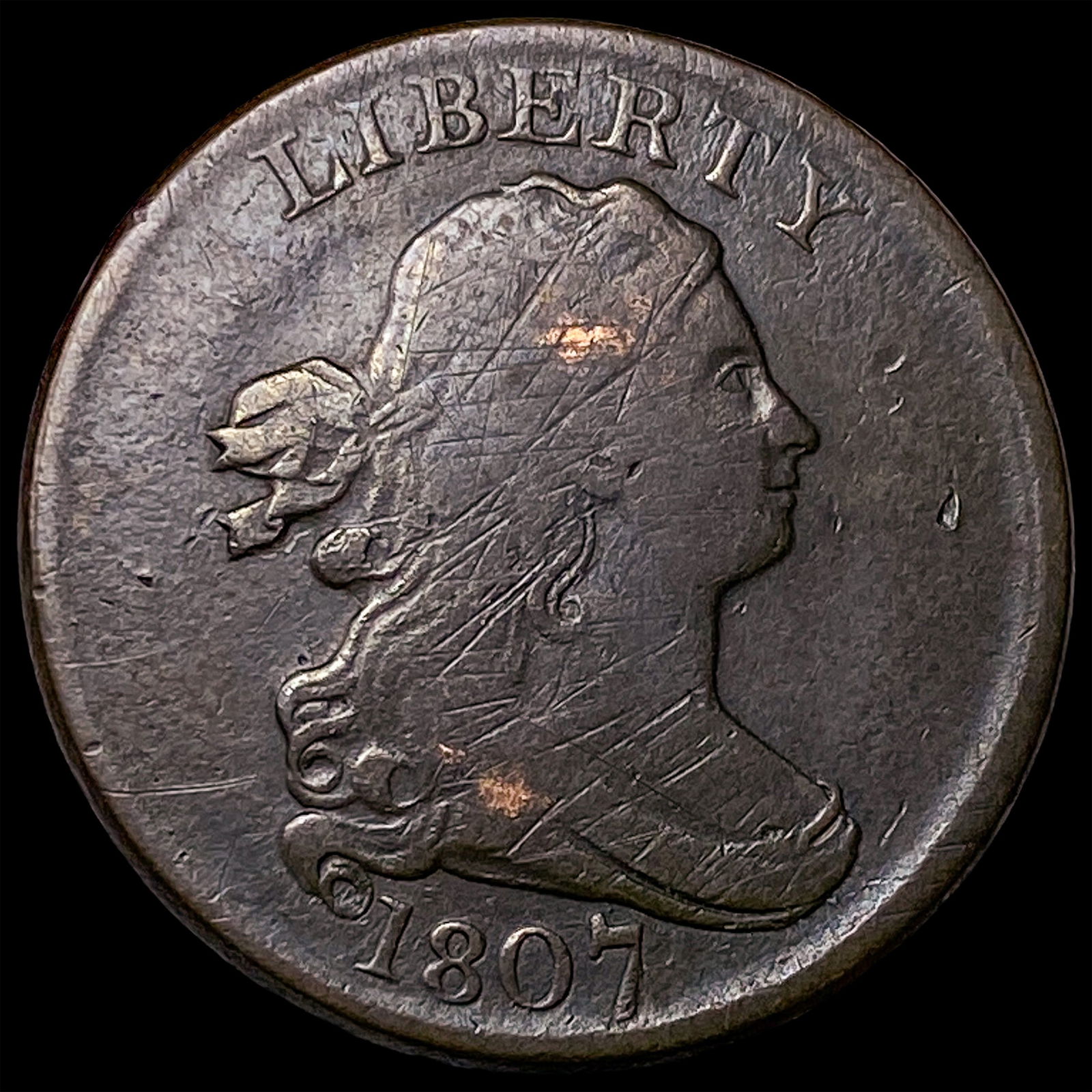 1807 Draped Bust Half Cent HIGH GRADE (1 of 2)