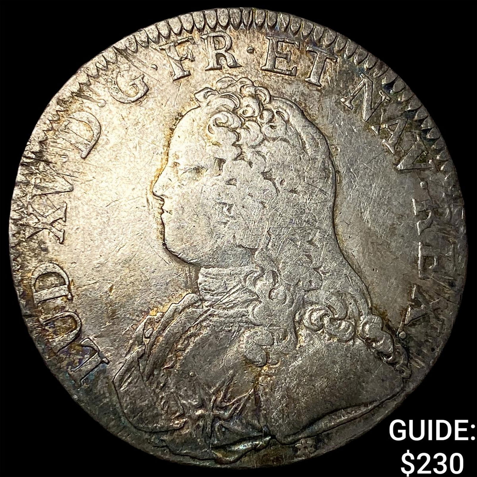 1726 Colonial France Silver 1 Ecu NEARLY UNCIRCULATED (1 of 2)