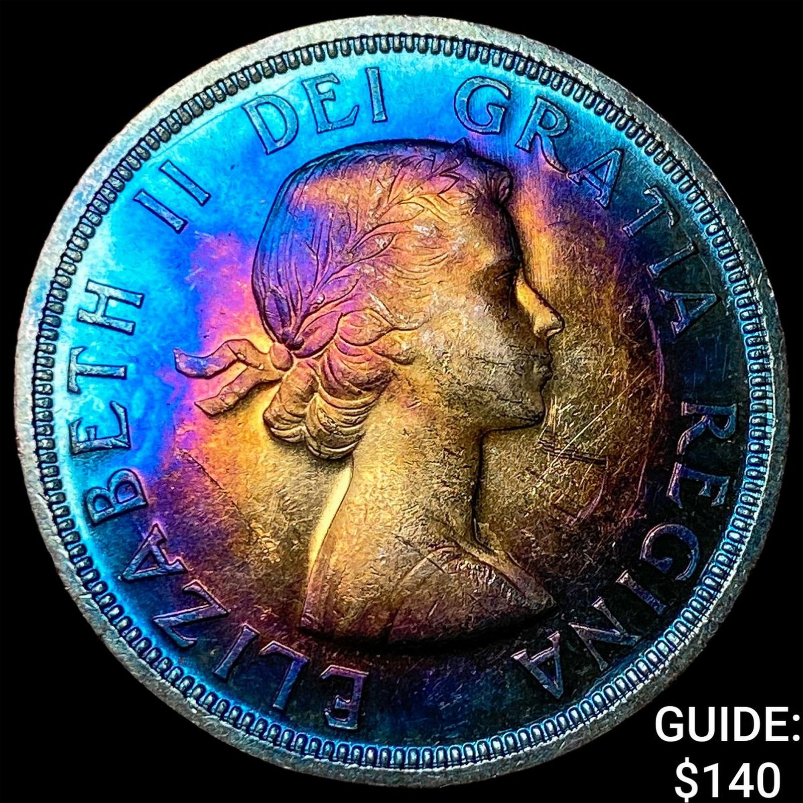 1953 Canada Silver 1 Dollar Toned UNCIRCULATED: 1953 Canada Silver 1 Dollar Toned UNCIRCULATED