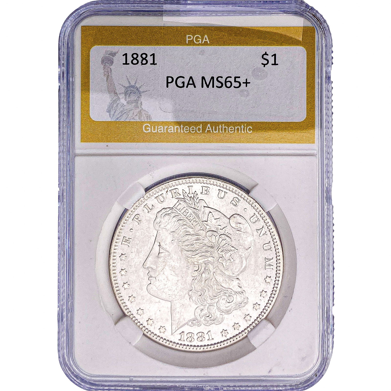 1881 Morgan Silver Dollar PGA MS65+: 1881 Morgan Silver Dollar PGA MS65+