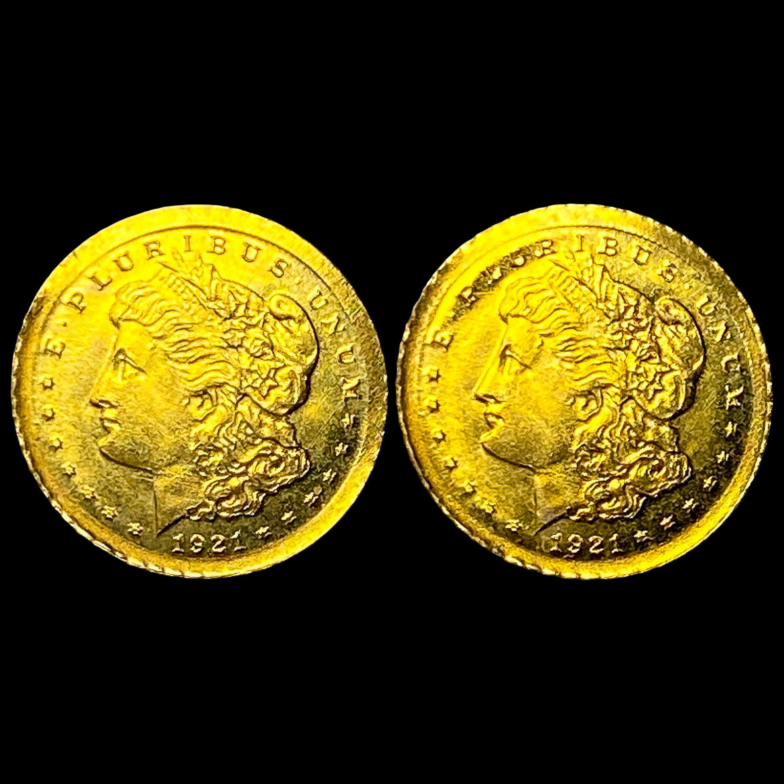 [2 Coins] 1921 Morgan Dollars LIGHTLY CIRCULATED: [2 Coins] 1921 Morgan Dollars LIGHTLY CIRCULATED