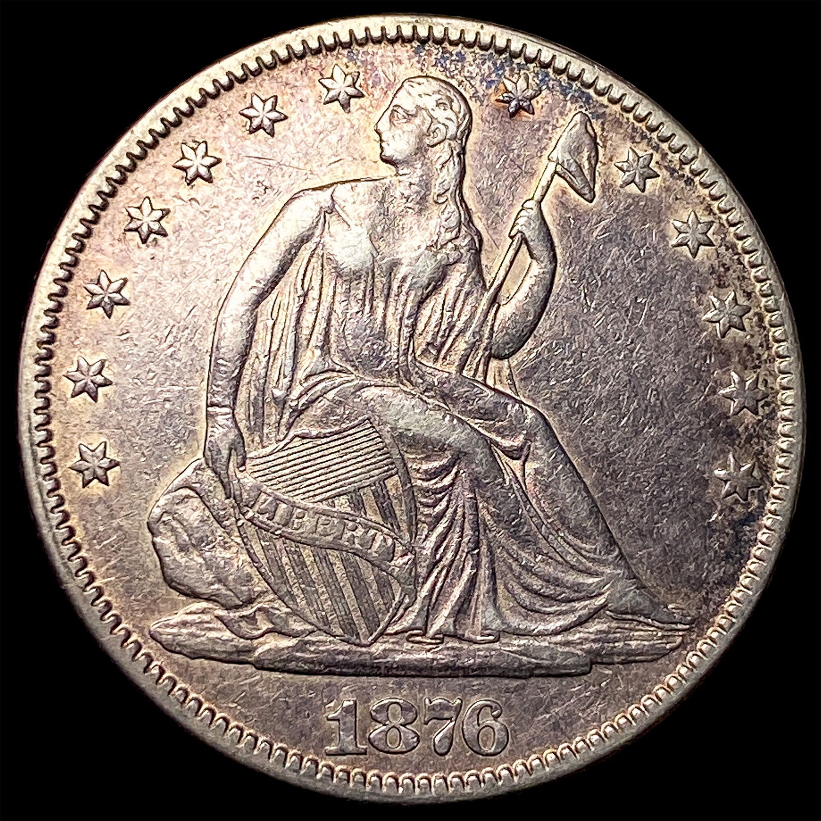 1876 Seated Liberty Half Dollar CLOSELY UNCIRCULATED (1 of 2)