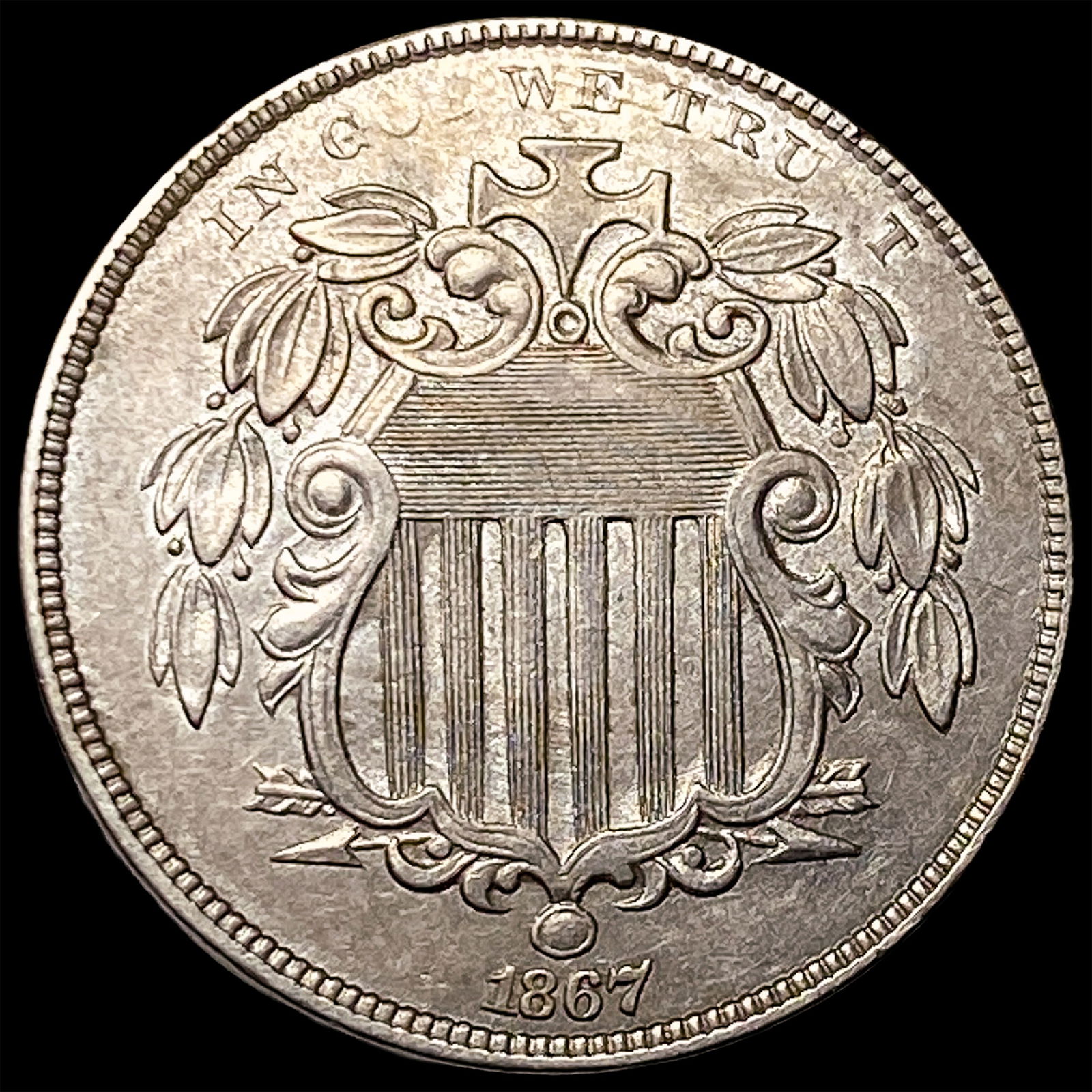 1867 Shield Nickel UNCIRCULATED (1 of 2)