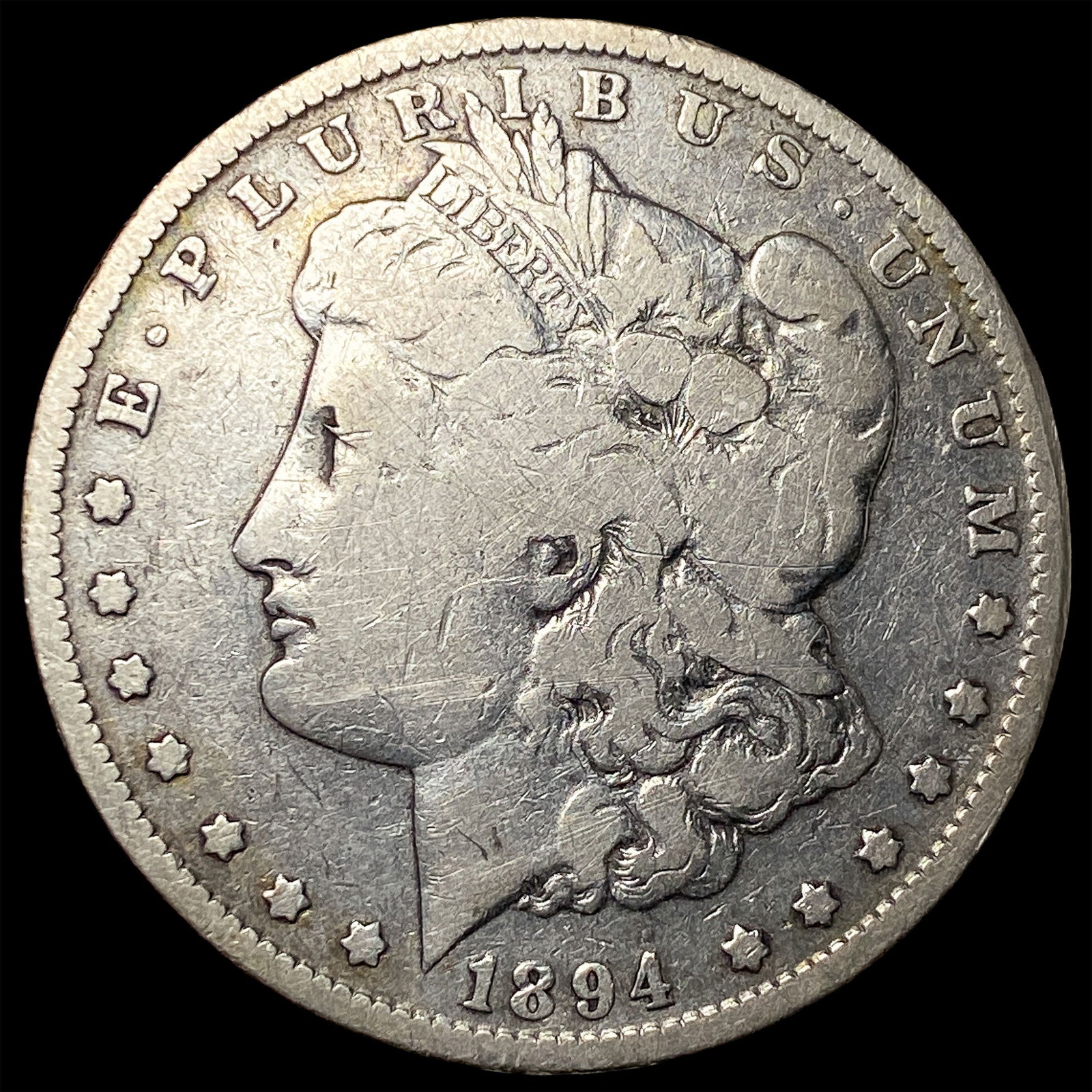 1894-O Silver Morgan Dollar ABOUT UNCIRCULATED (1 of 2)