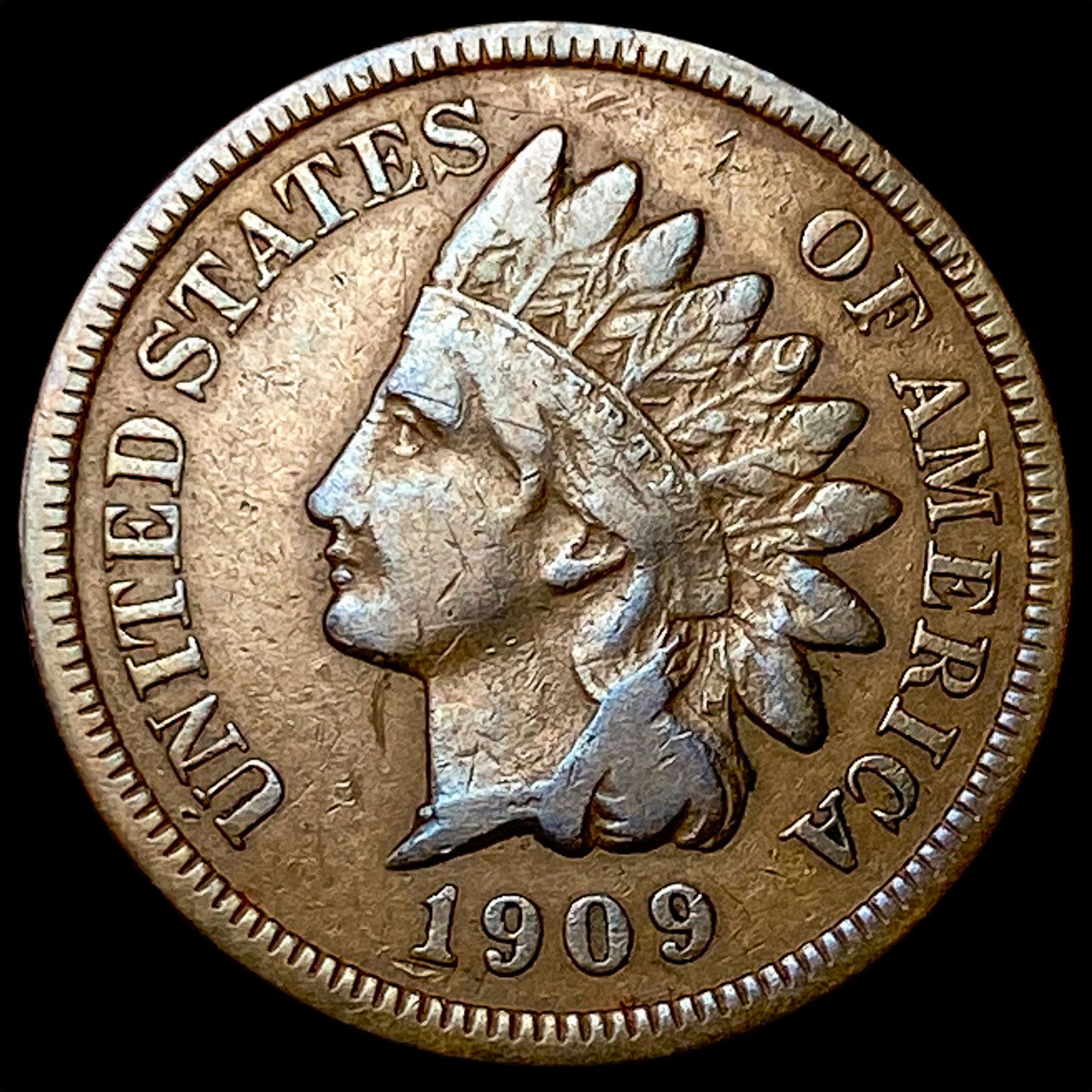1909-S Indian Head Cent CLOSELY UNCIRCULATED (1 of 2)