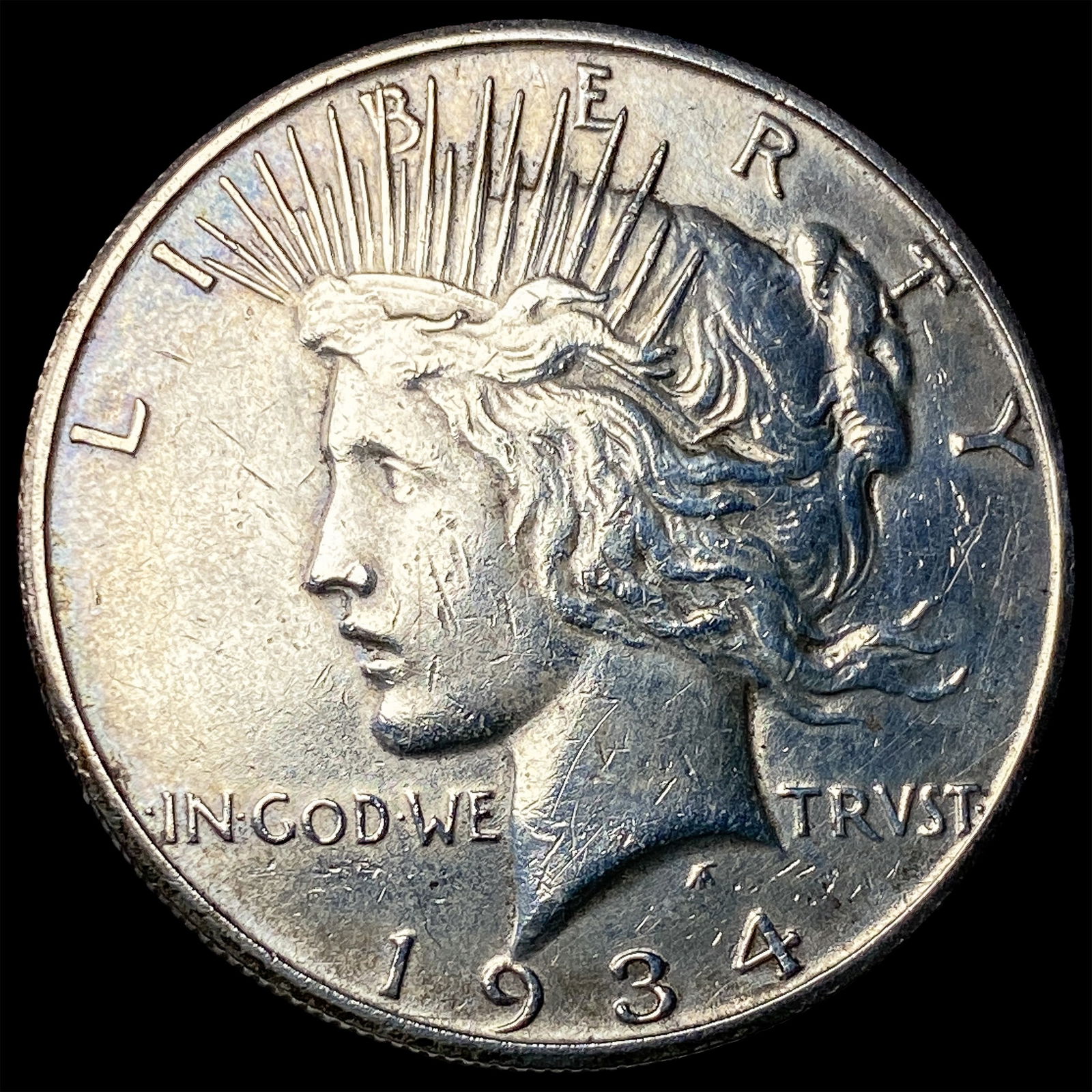 1934-S Silver Peace Dollar CLOSELY UNCIRCULATED: 1934-S Silver Peace Dollar CLOSELY UNCIRCULATED