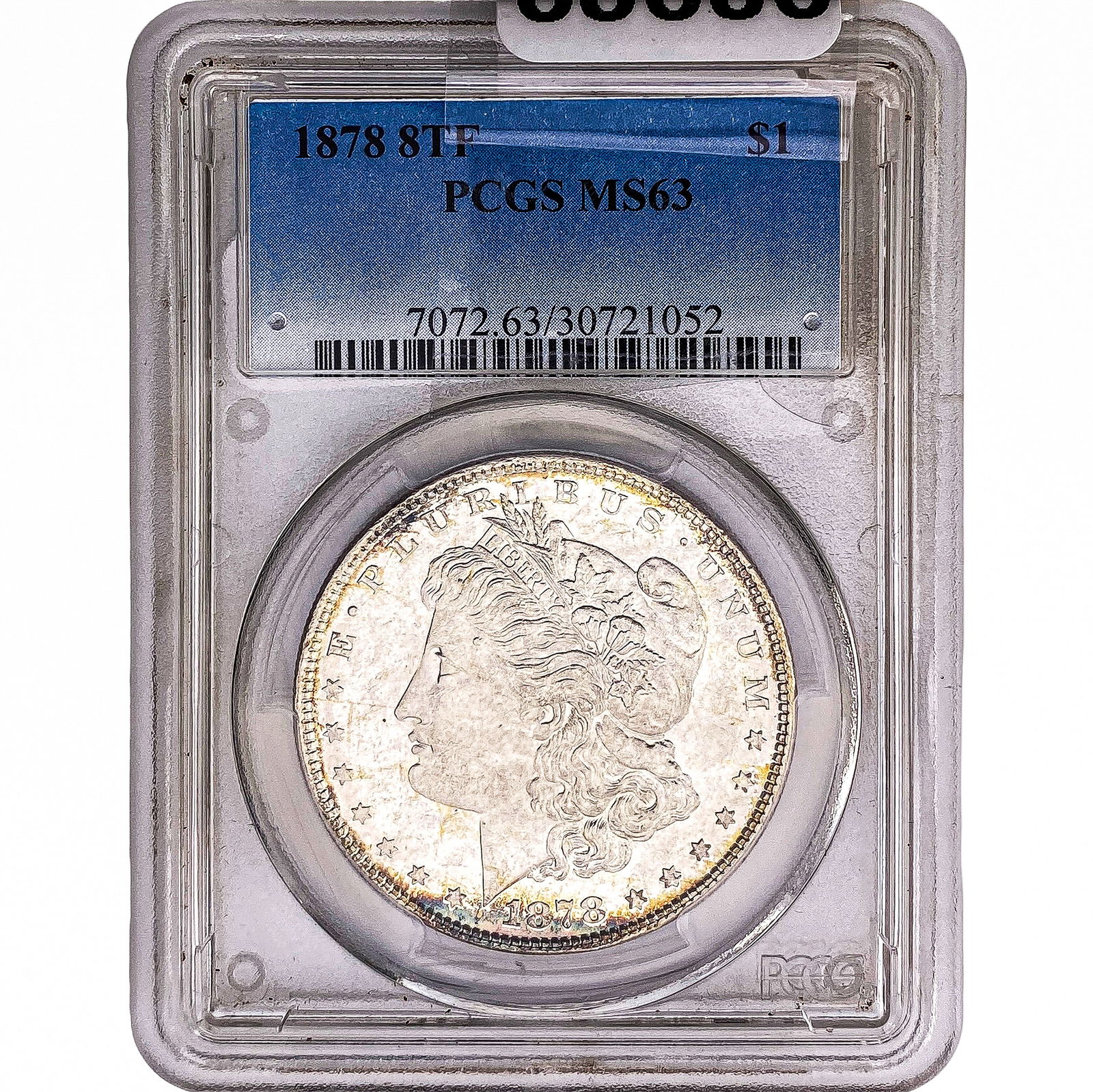 1878 8TF Morgan Silver Dollar PCGS MS63: 1878 8TF Morgan Silver Dollar PCGS MS63