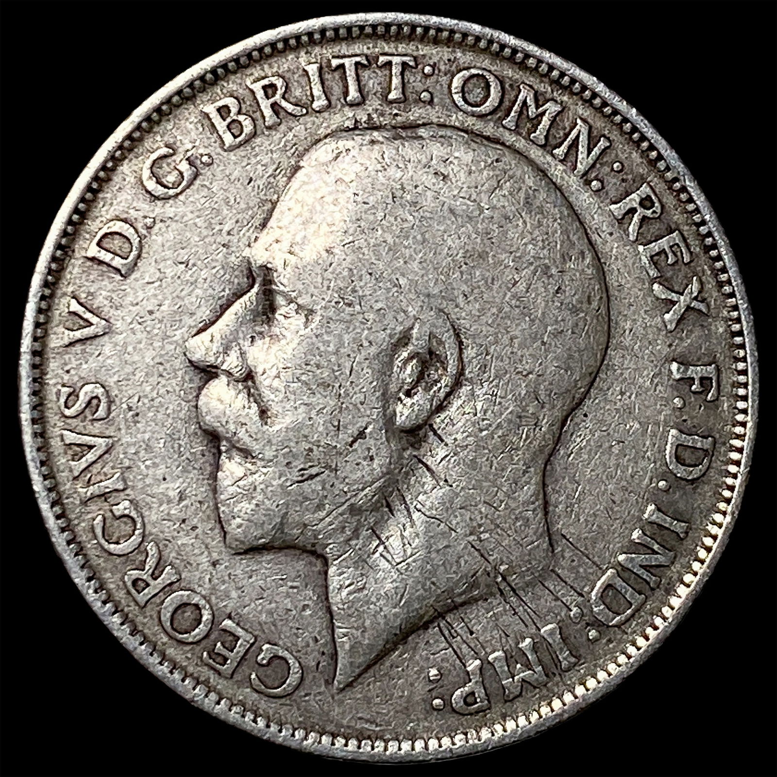 1916 Great Britian Silver 1 Florin NEARLY UNCIRCULATED: 1916 Great Britian Silver 1 Florin NEARLY UNCIRCULATED