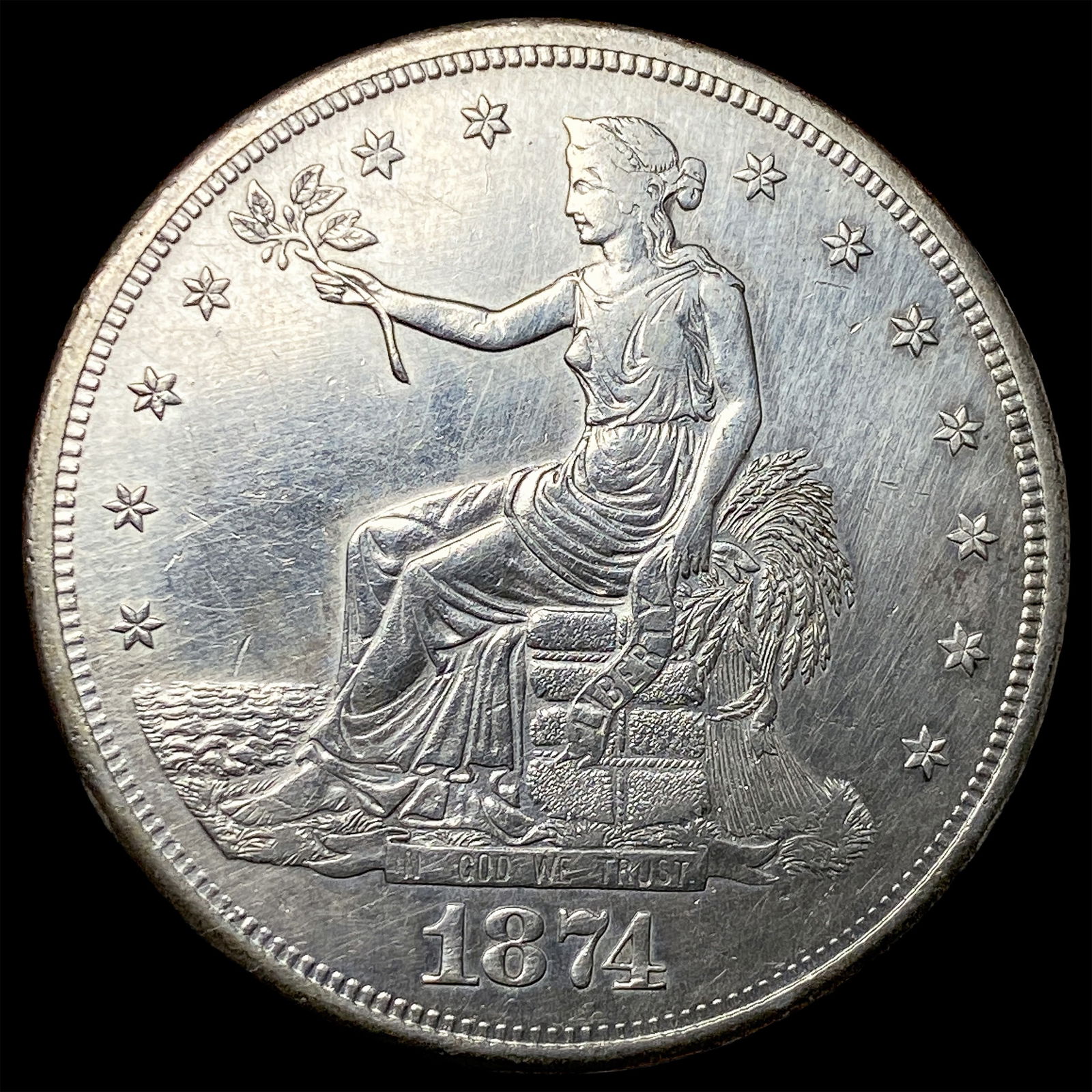 1874-S Silver Trade Dollar LIGHTLY CIRCULATED (1 of 2)