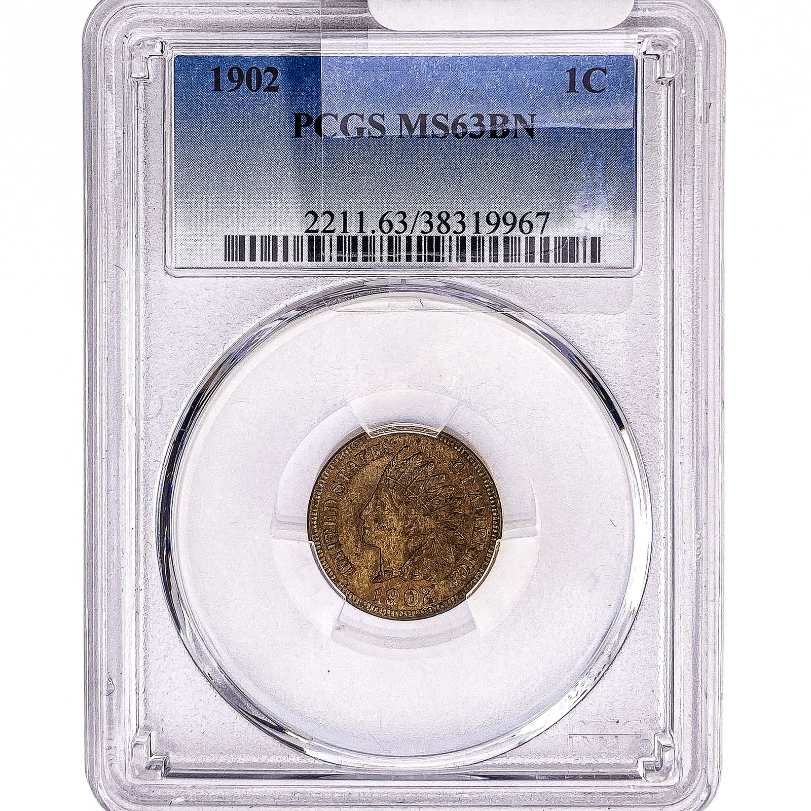 1902 Indian Head Cent PCGS MS63 BN (1 of 2)